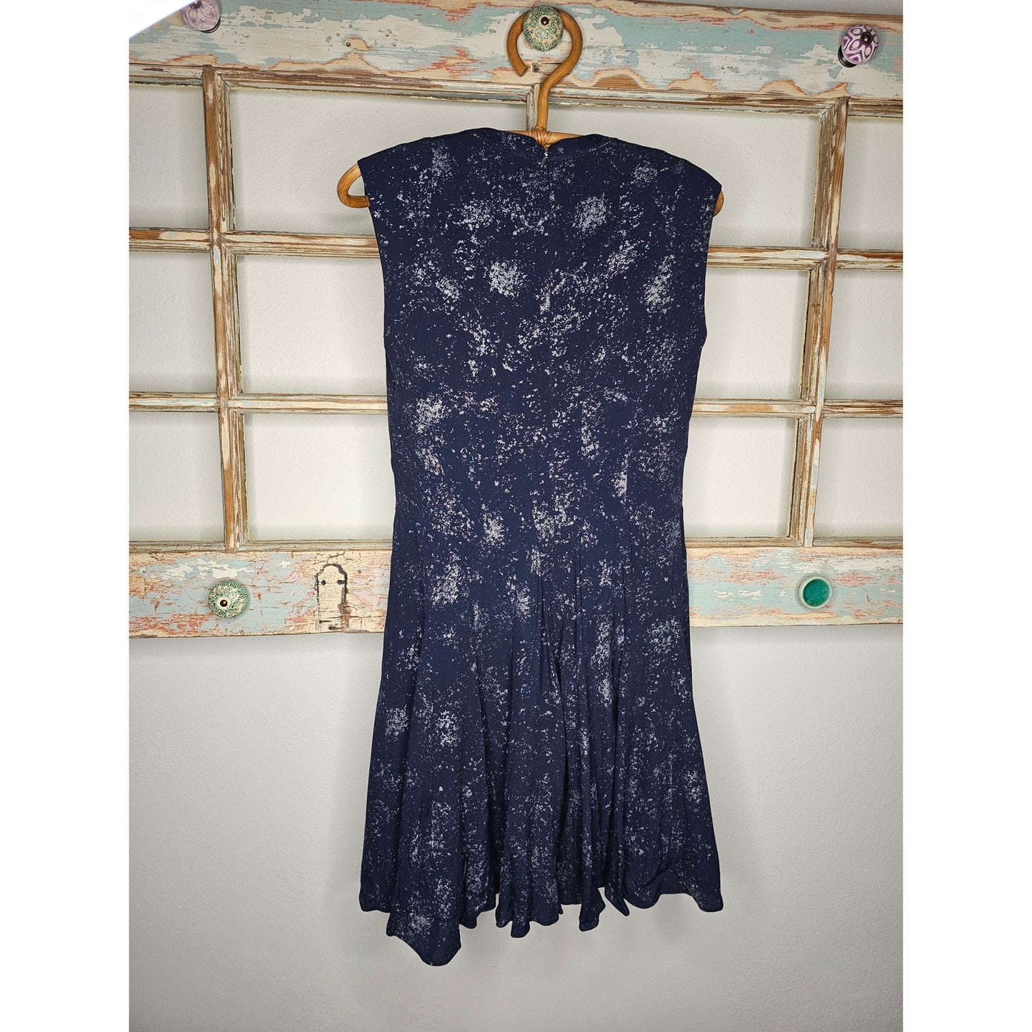 NWOT Rebecca Taylor Lined Size 4 Blue Godet Sleeveless Dress