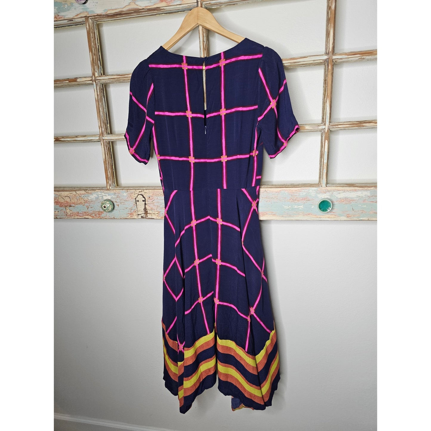 Anthropologie HD in Paris Geometric Handkerchief Hem Midi Dress Size 0