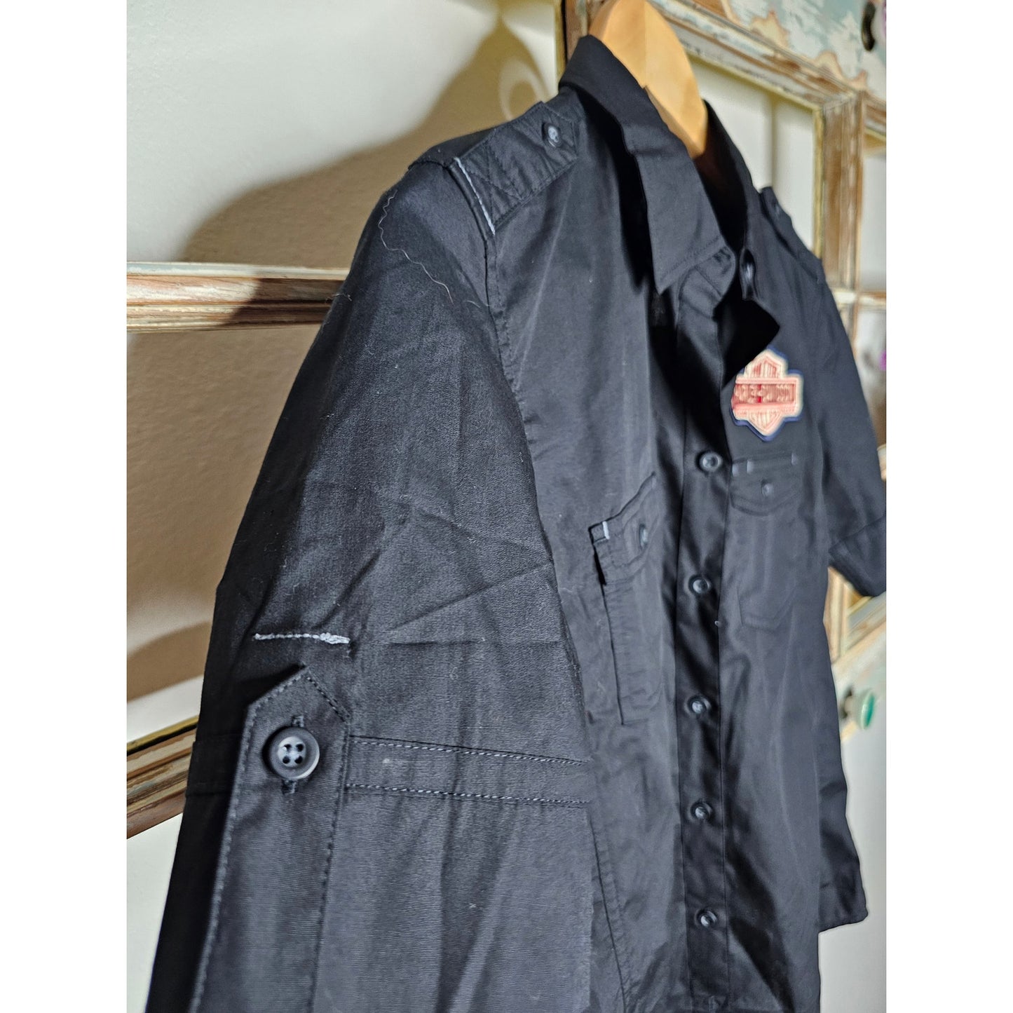 Vintage NWOT Harley-Davidson Button Up Black Shirt ladies Size Small