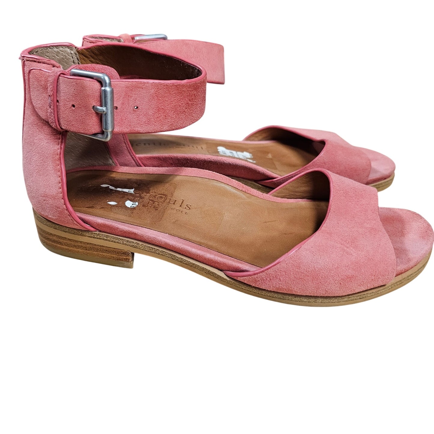 Gentle Souls Leather Gracey Flat Sandals with Ankle Strap Ladies size 6.5