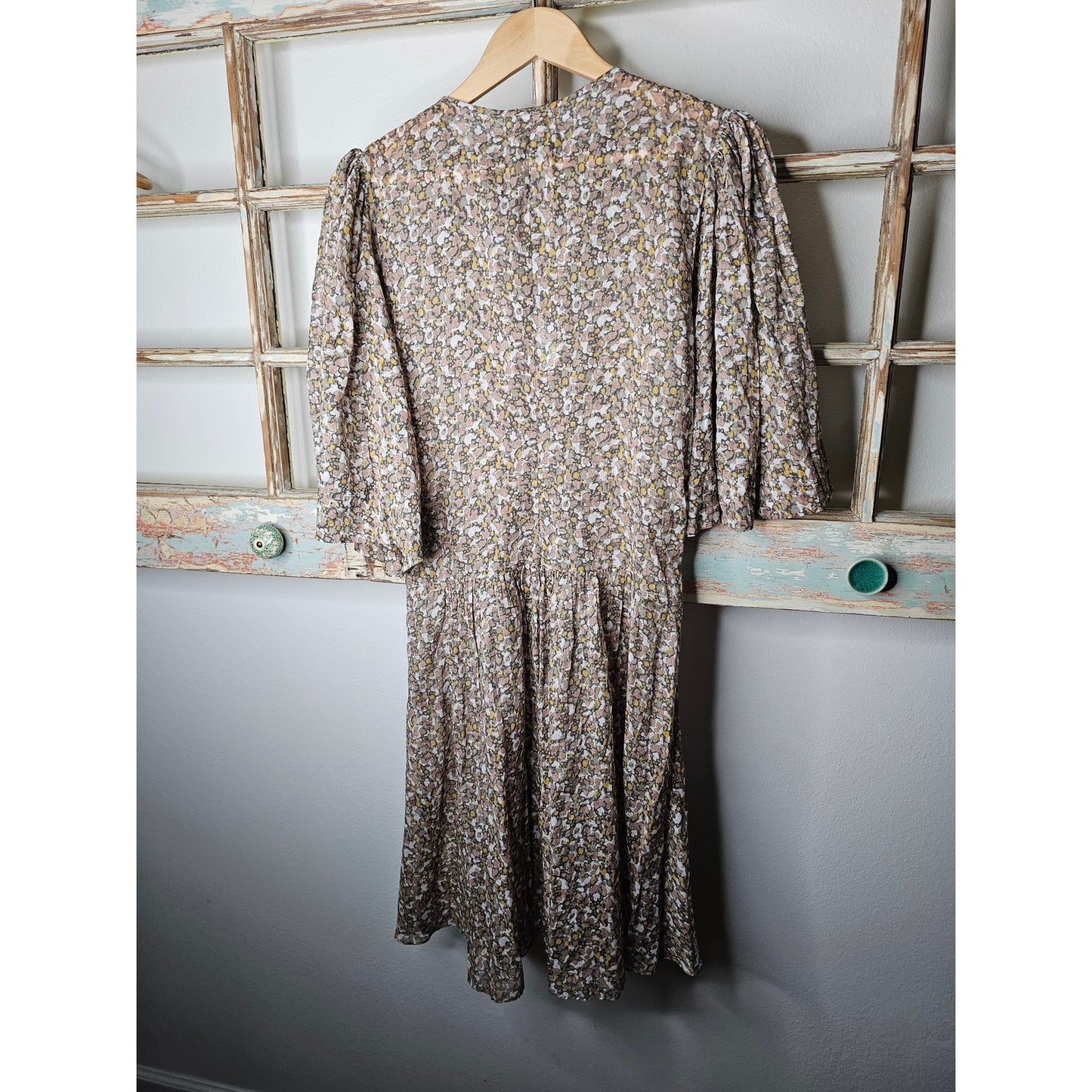 NWT Isabel Marant Etoile Women Lariji Khaki Floral Cotton Mini dress Size 42 / 10