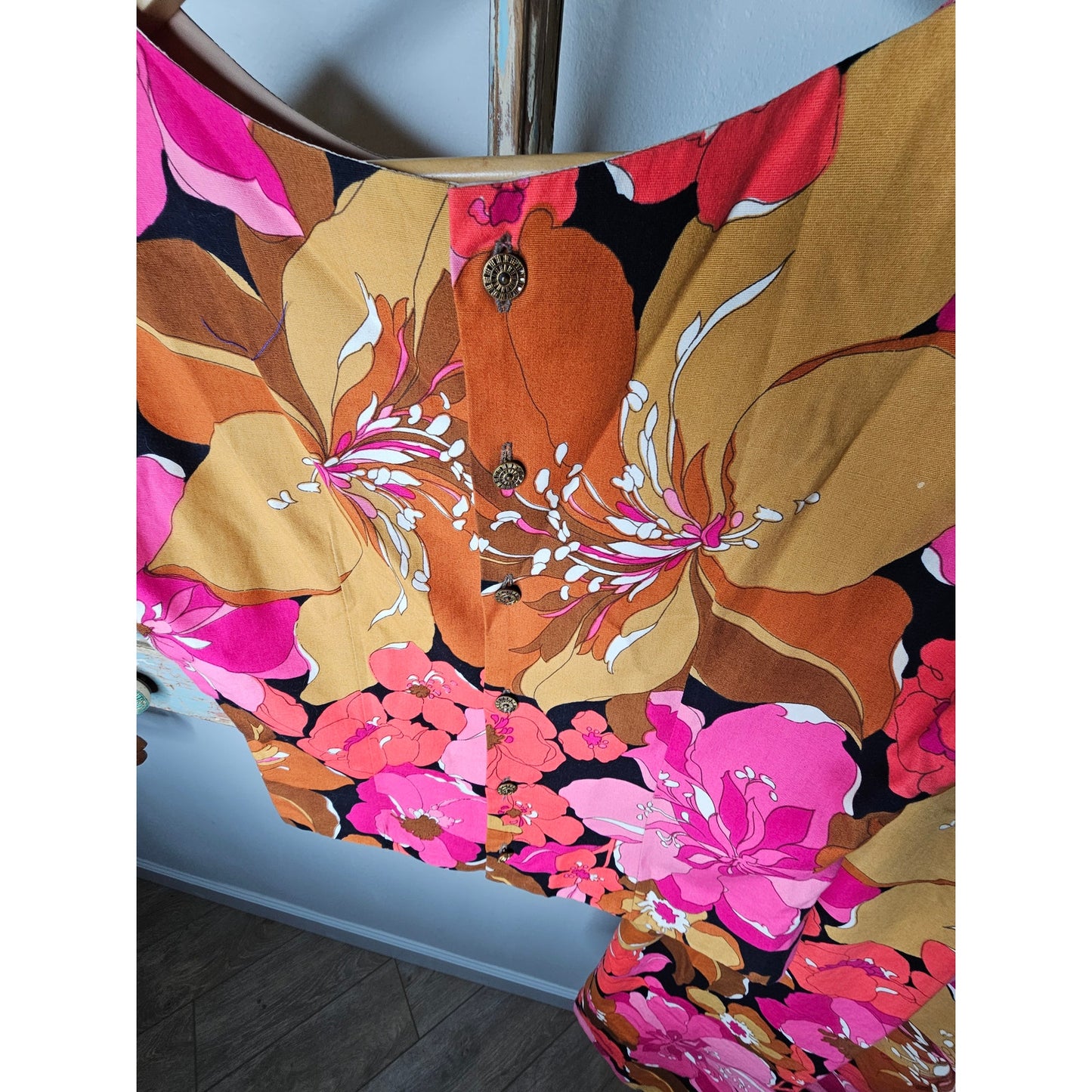 Vintage Hawaiian RenJoy Two-piece Midi skirt with sleeveless Top size Large