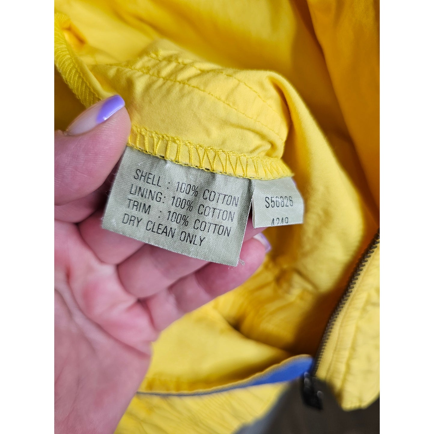 Vintage Goodyear Blimp Yellow & Blue Zip Up Utility Jacket Men's Size Medium