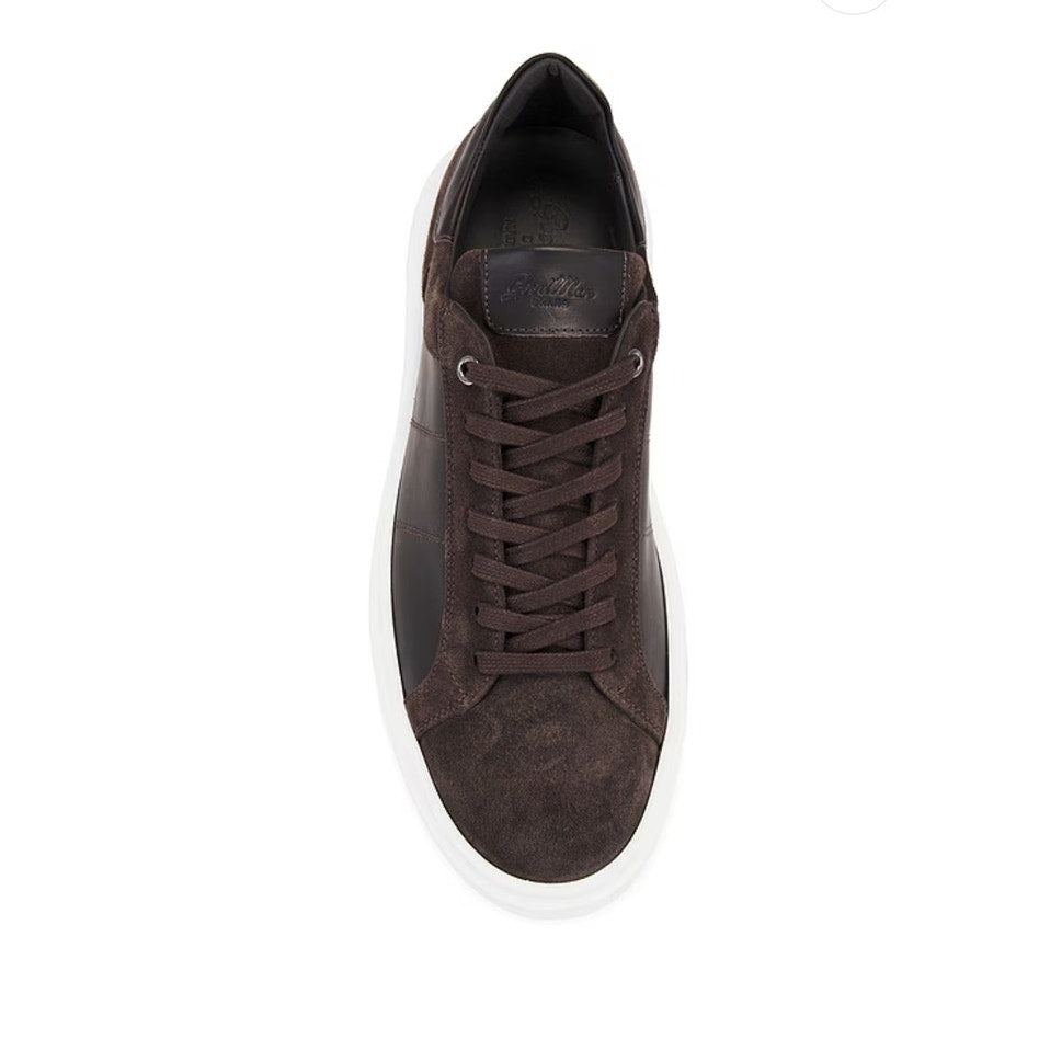 NIB Legend London Ace Italian Made Leather Chocolate Brown Sneaker size 10.5