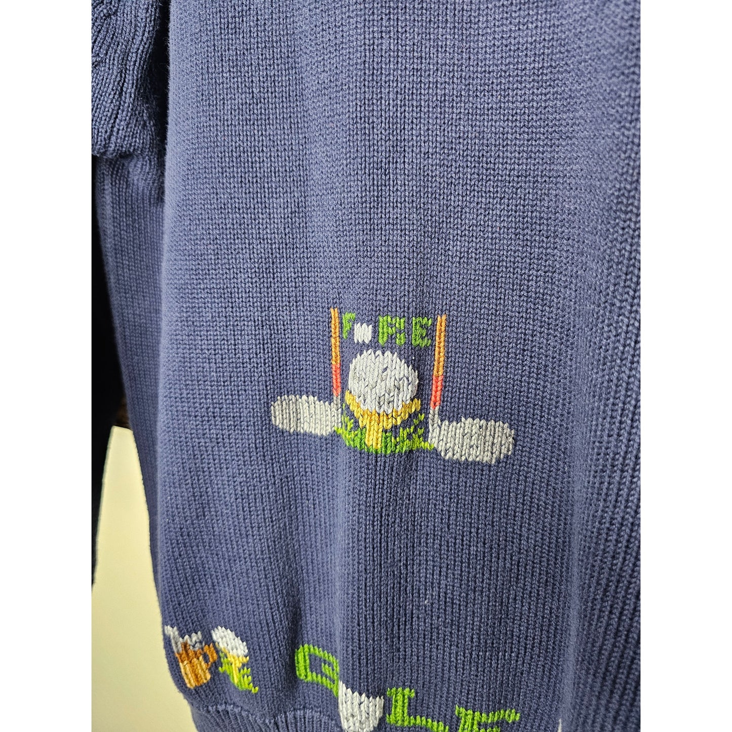 Vintage Lands End Golf Front Button Cardigan Ladies Size Small