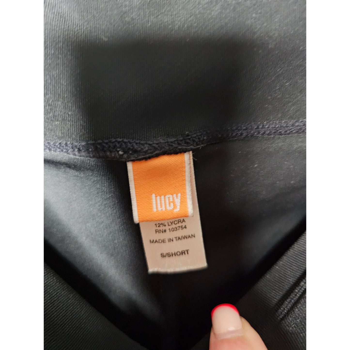 Lucy Black Activewear Yoga Pants Ladies Size Small Short