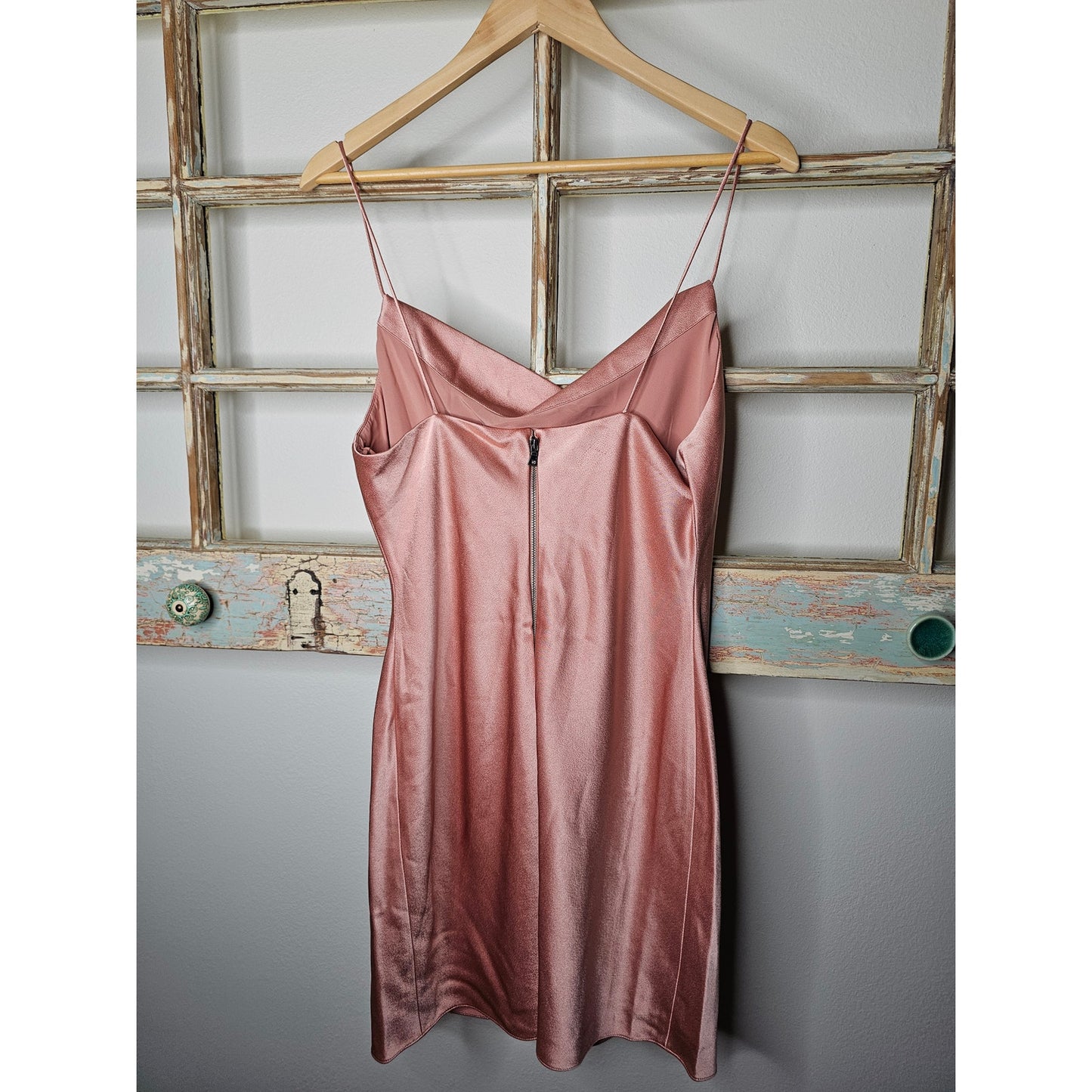 NWT Alice + Olivia Rose Tan Lined Mini Slip Dress Size 10