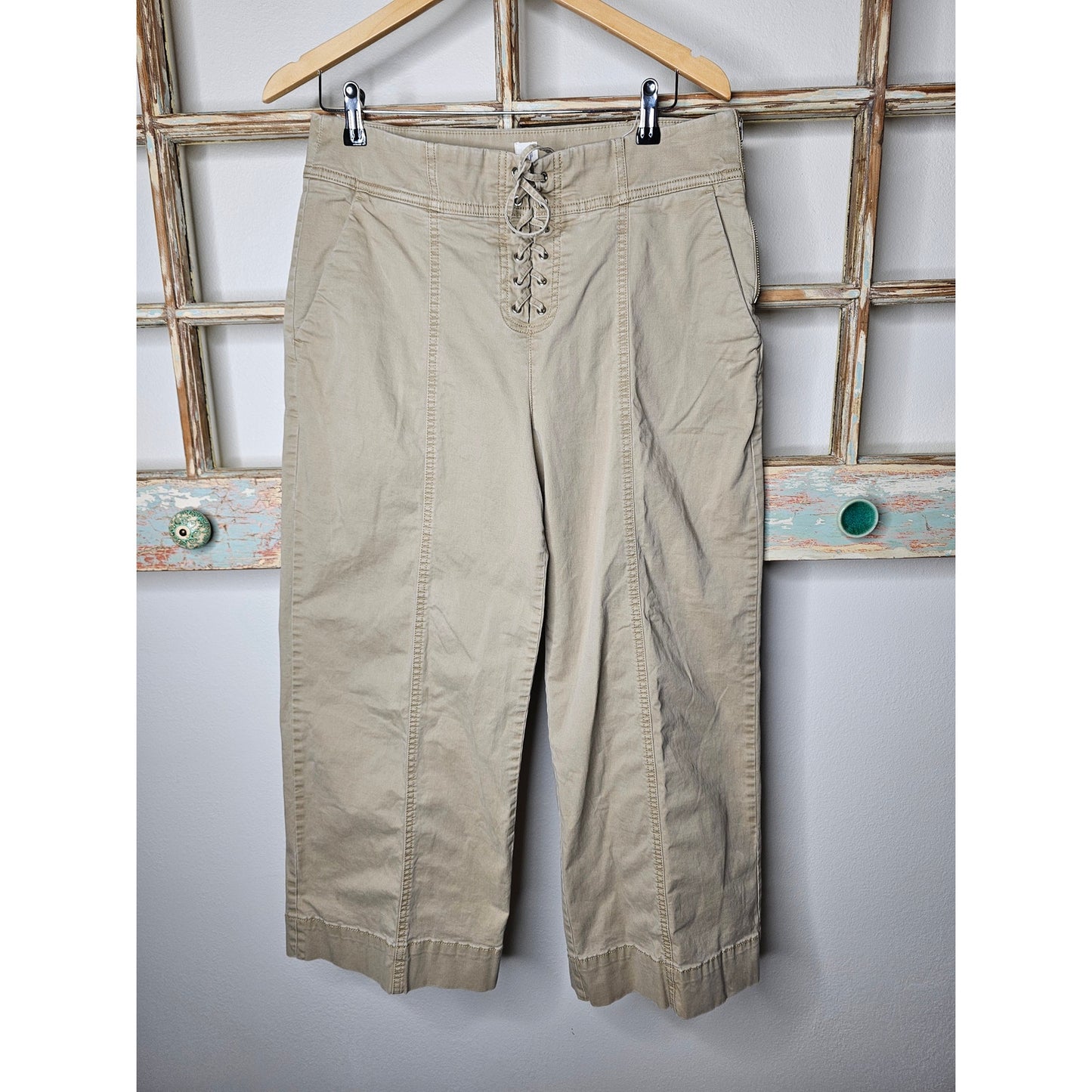 Vintage Gap Khaki Lace Up Pants Ladies size 12