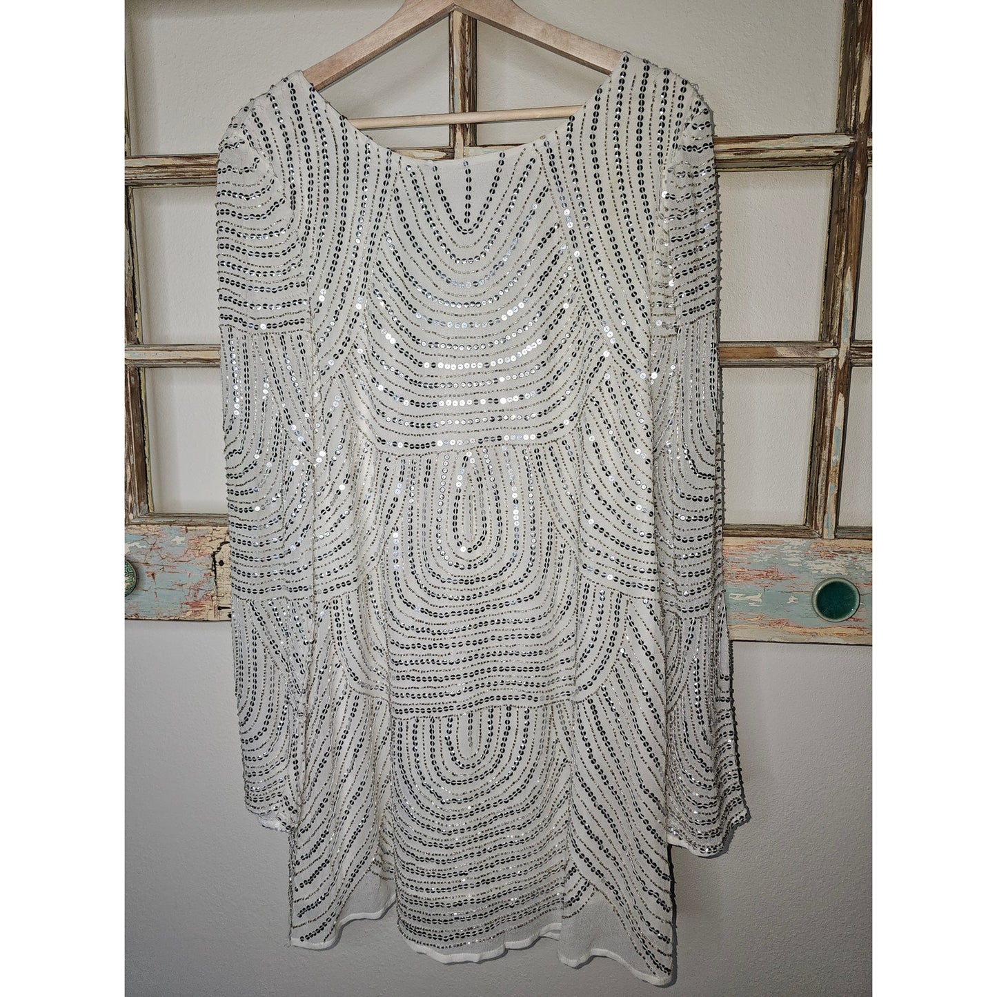 NWT Show Me Your Mumu Iggy White Sequen Dress Size XS*