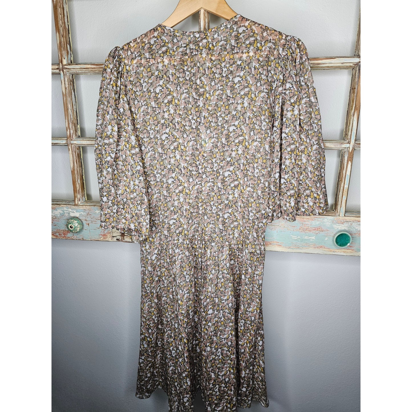 NWT Isabel Marant Etoile Women Lariji Khaki Floral Cotton Mini dress Size 42 / 10