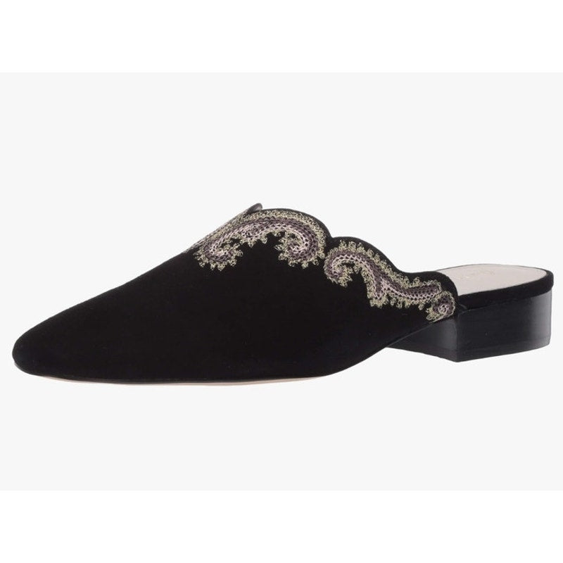 NWOB Bettye Muller Womens Embroidered Fortune Mule leather size 7