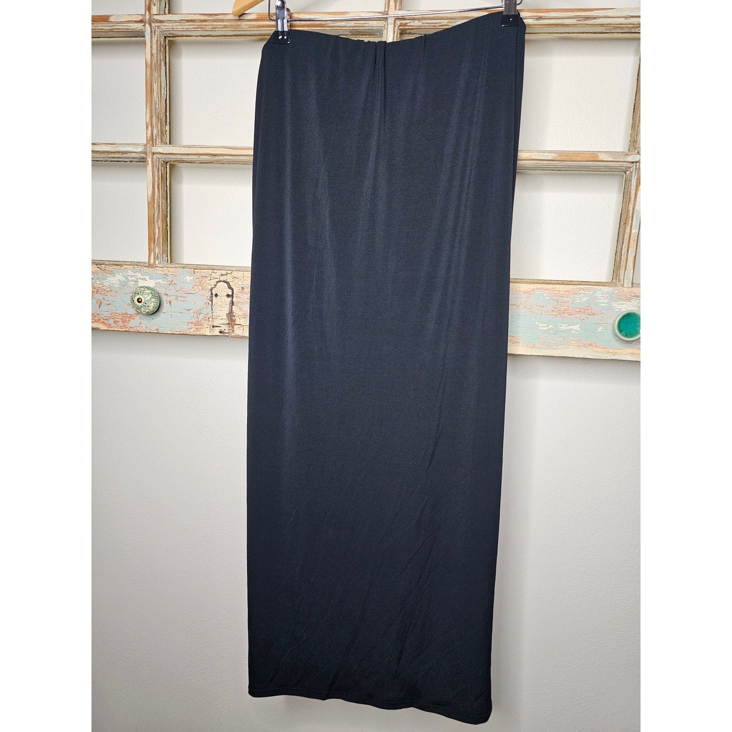 NWOT Black Knot Tied Maxi Skirt With Open Slit on Side Wild Fable Size XXL
