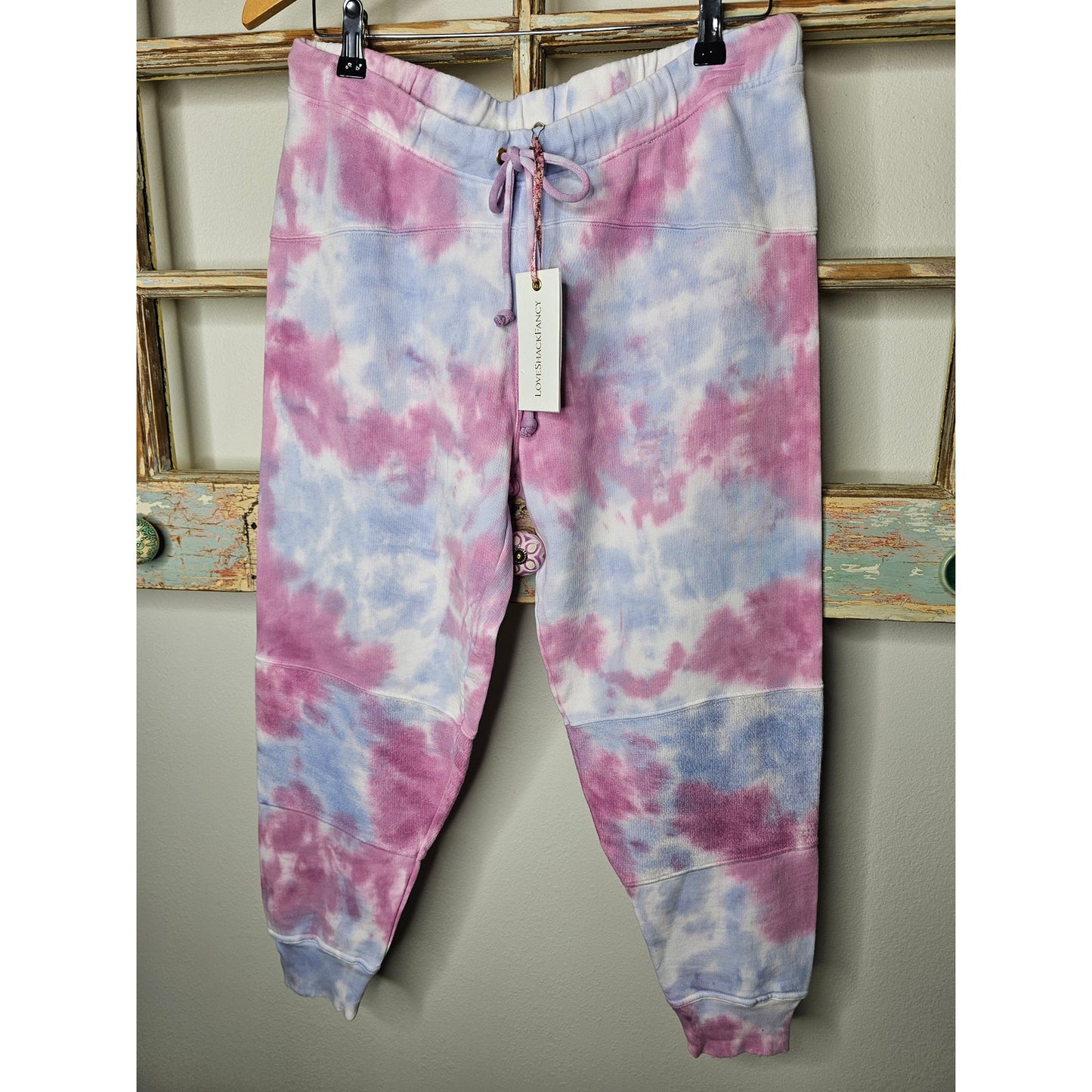 NWT LoveShackFancy Etty Sweatpant In Storm Tie-dye Ladies size Medium
