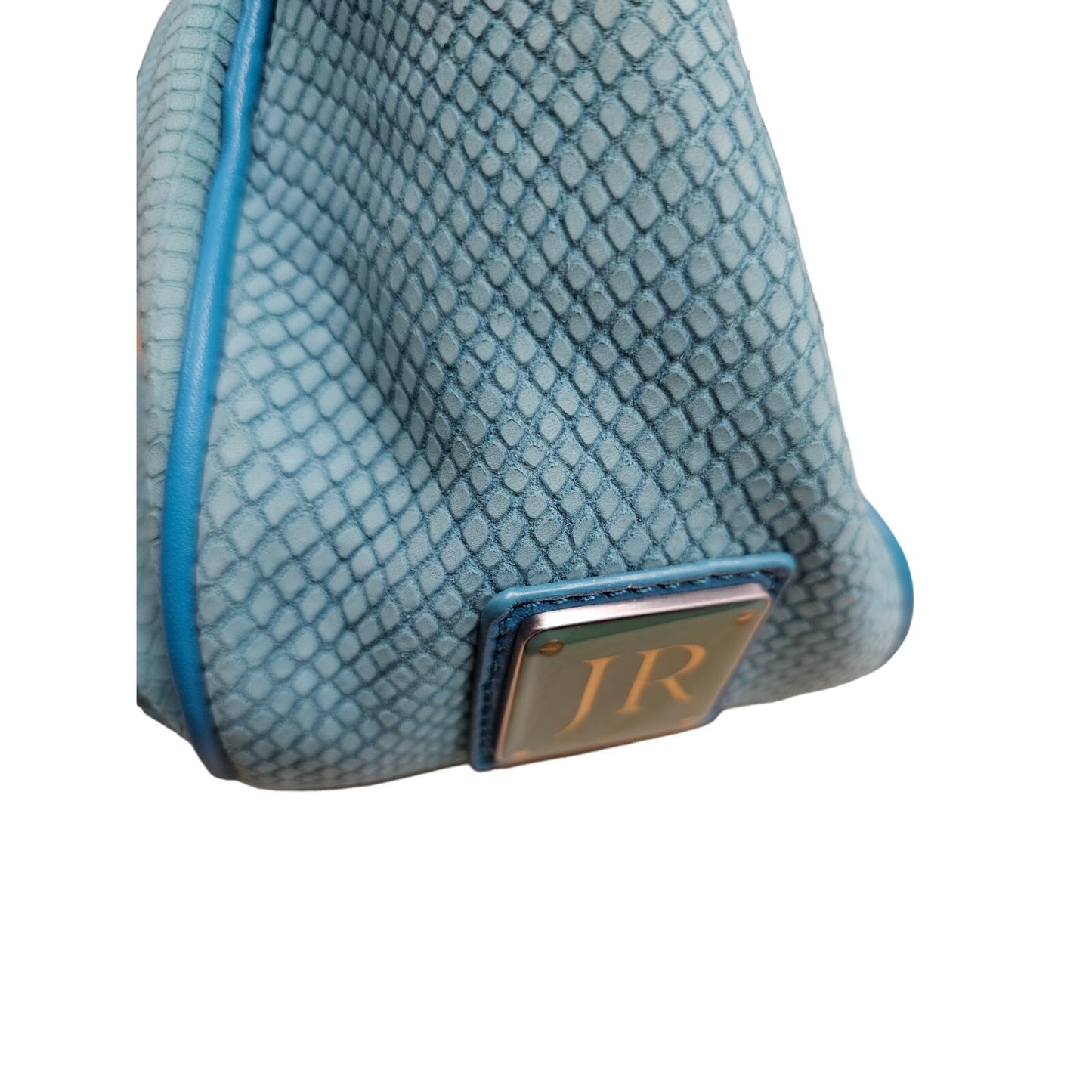 Judith Ripka Turquoise Suede Snakeskin leather Hoho Shoulder Bag Purse wi/ Dust bag