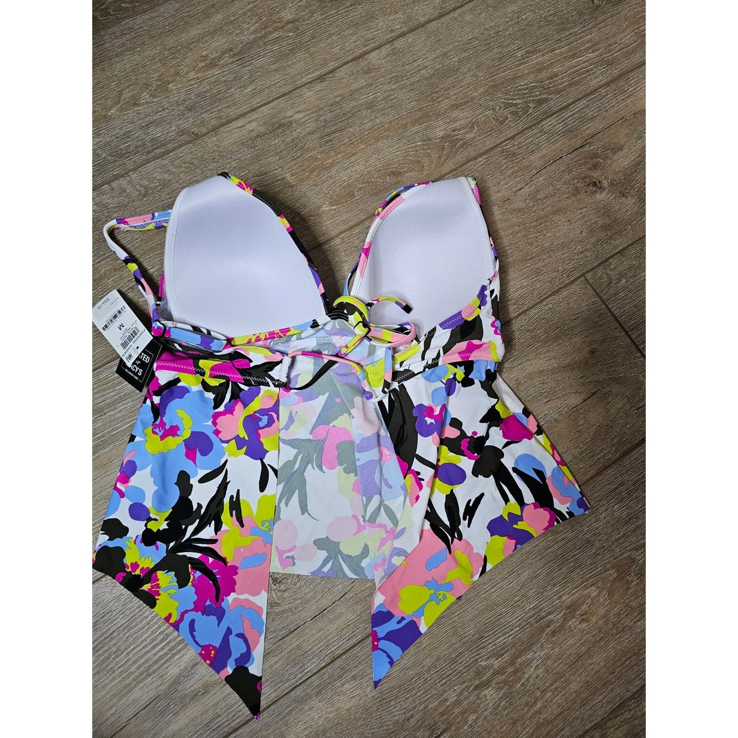 NWT Bar III Paradise Garden top & bikini bottom Swimsuit size Medium