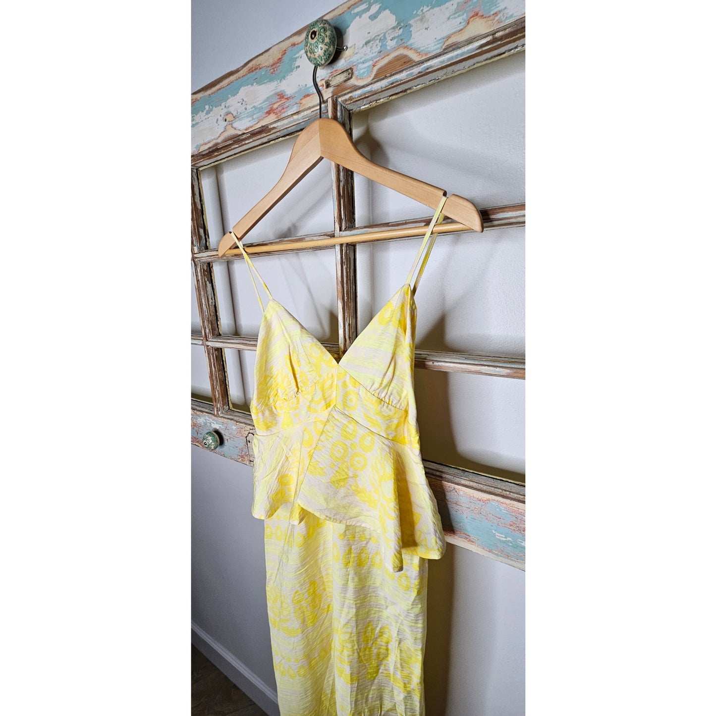 NWT Jenny K Lopez Future Collective Yellow Island Midi Dress Ladies size 6