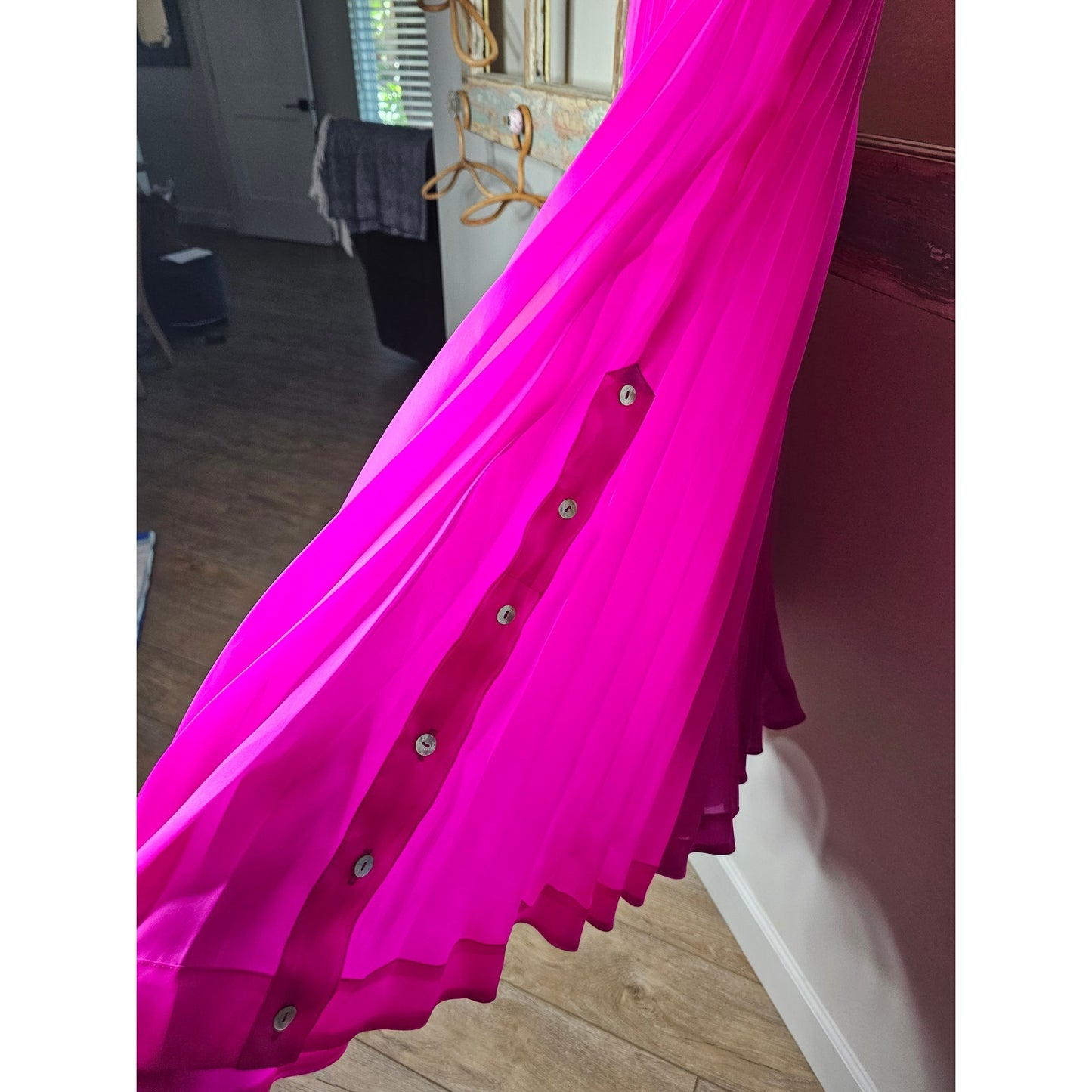 Gabriella Arango Miami Designer Two Piece Hot Pink Ladies Formal set size 3X