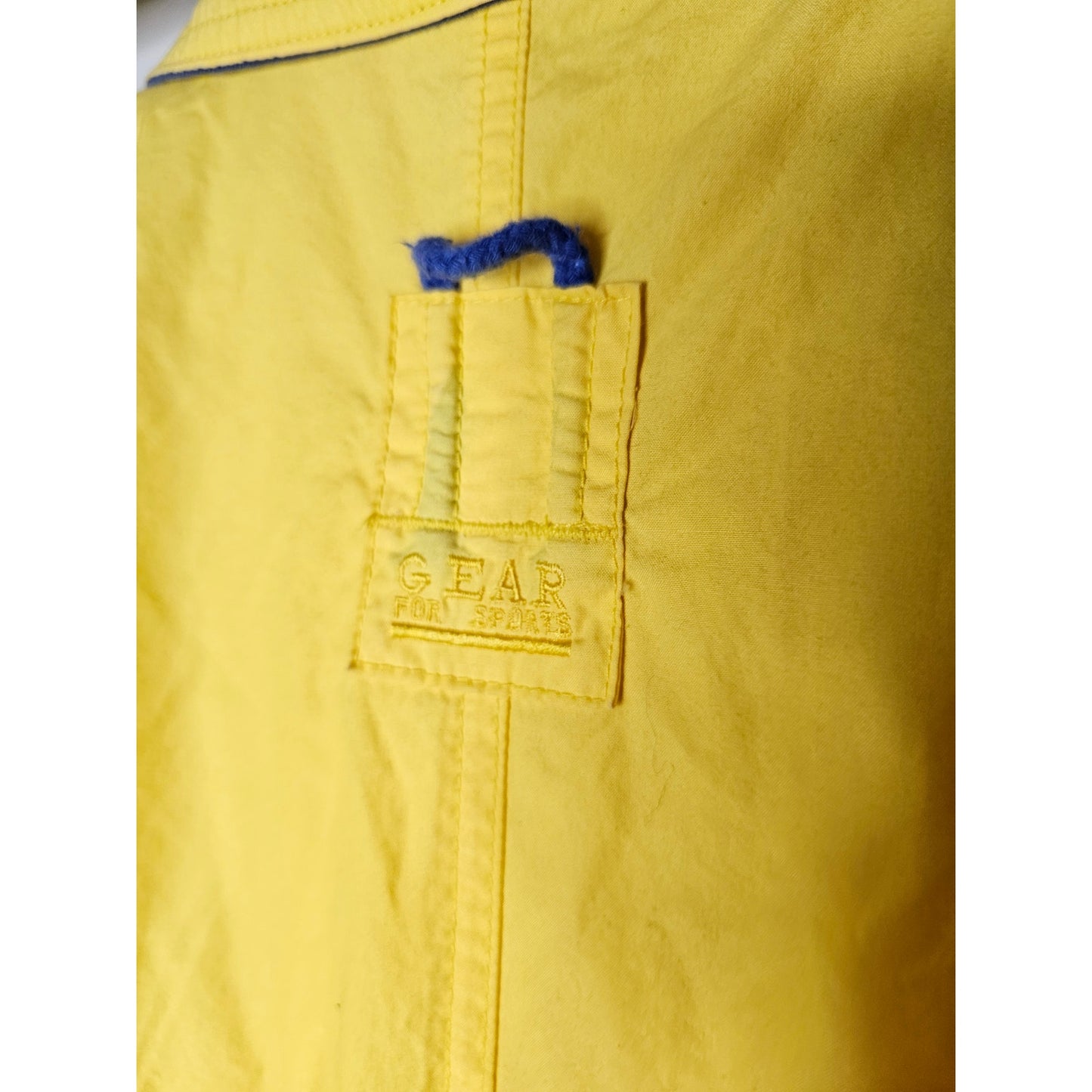 Vintage Goodyear Blimp Yellow & Blue Zip Up Utility Jacket Men's Size Medium