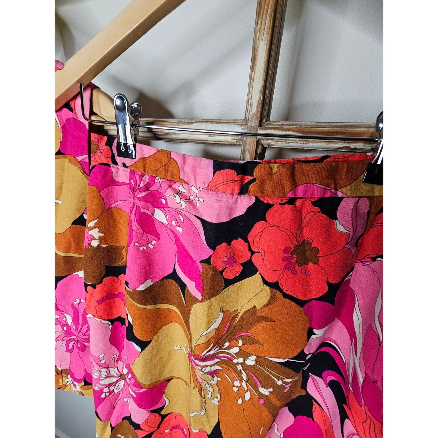 Vintage Hawaiian RenJoy Two-piece Midi skirt with sleeveless Top size Large