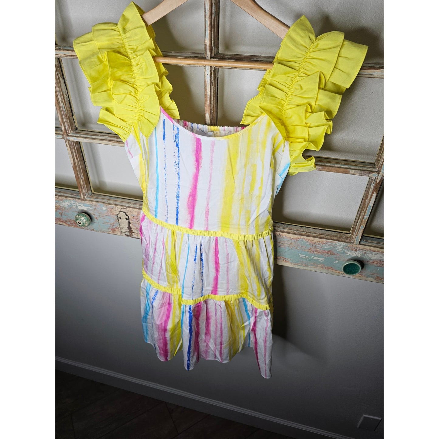 NWT Alden Adair Amora Dress in Caribbean Strip Cotton Ladies size Small