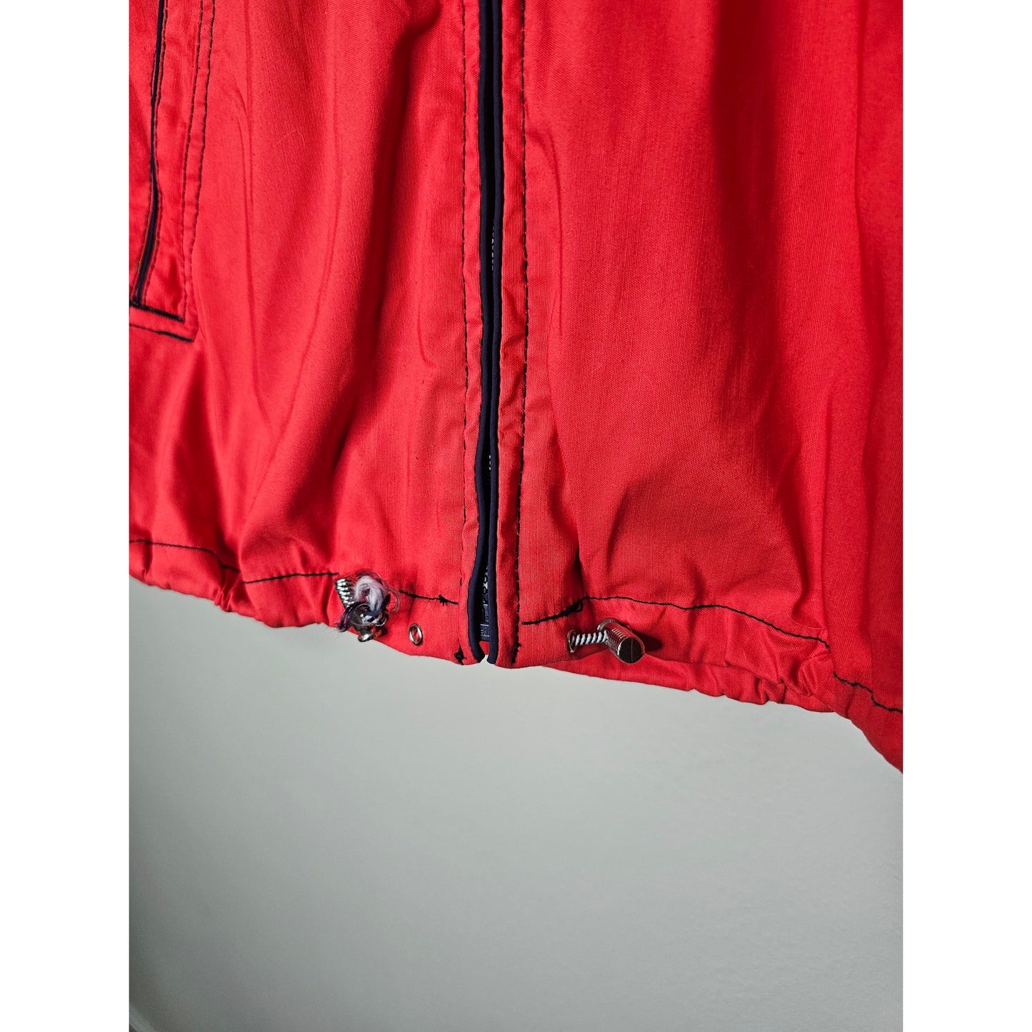Tommy Hilfiger Red/ Blue Zip Front Hooded Jacket ladies size Small