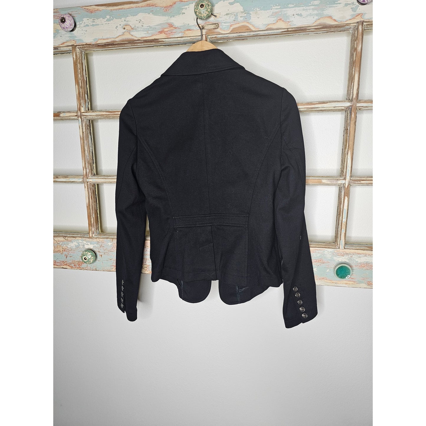 INC International Concepts Black Zip Front Military Jackets Size Small