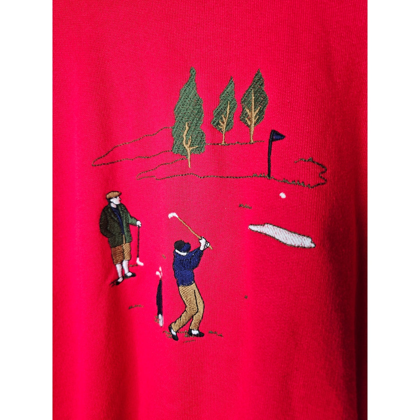 Vintage Golf Embroidered Sweatshirt Concept Leisurerwear Men's Size Large