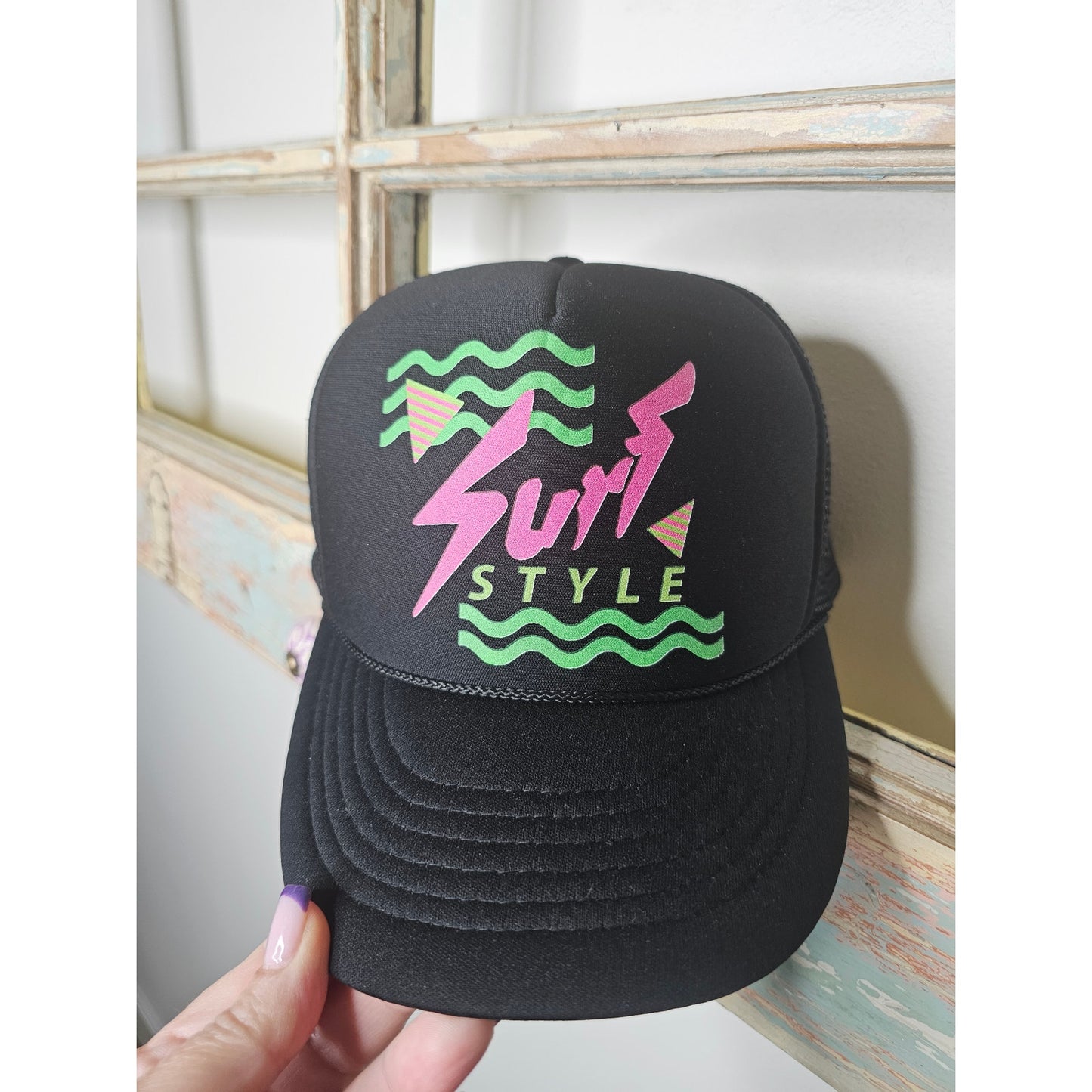 Vintage Cobra Trucker Mesh/ Foam Adult Hat With Snapback Surf Style