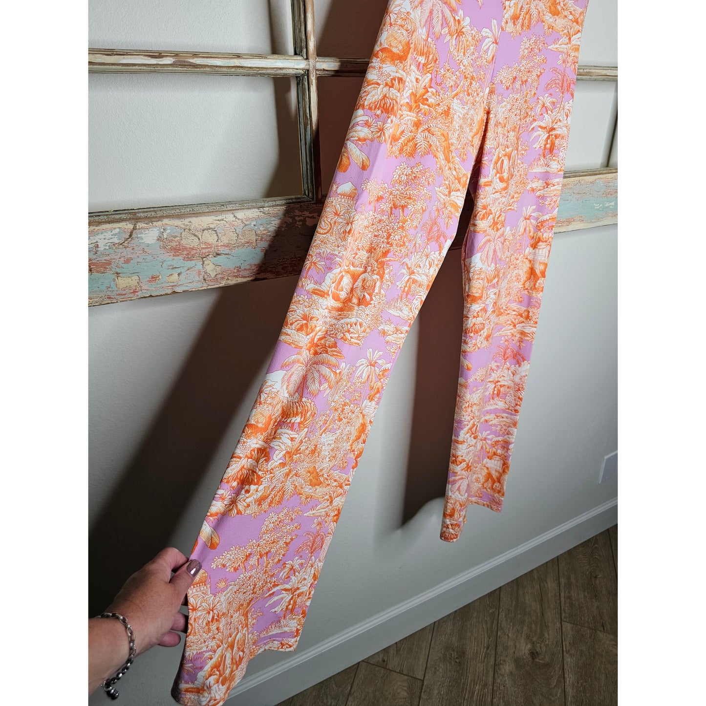 Toile Orange/Purple Comfy Lounge Leisure Pants Size Medium