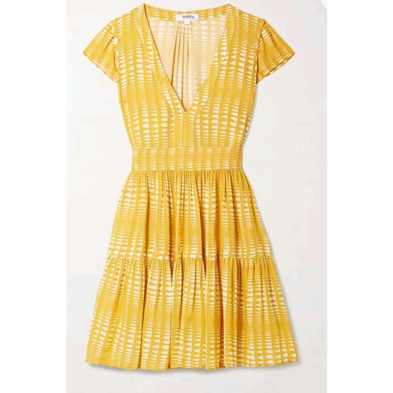 NWT Lemlem Flutter Sleeve Tiered Dress Size Small