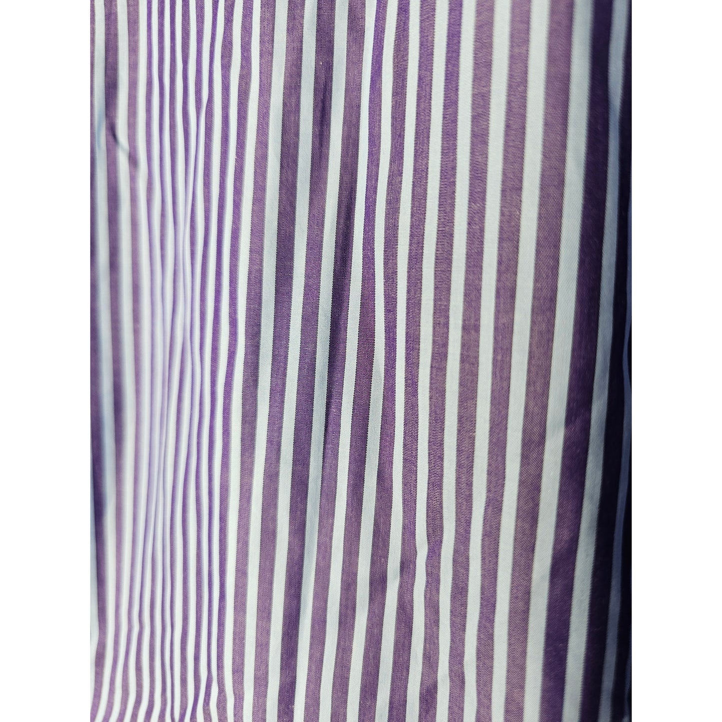 Oxford Striped Dress with Pearlized Buttons Blue/Purple Ladies size Medium