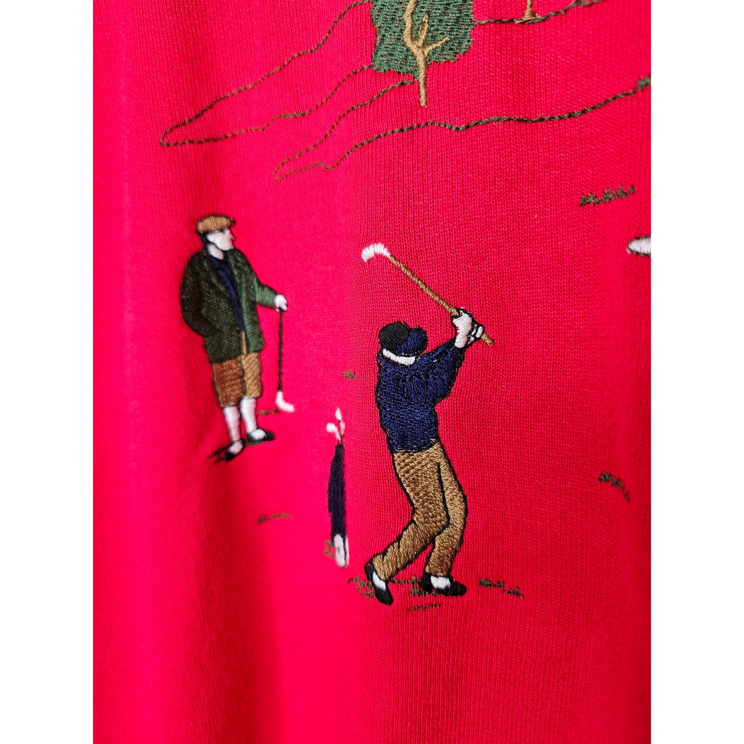 Vintage Golf Embroidered Sweatshirt Concept Leisurerwear Men's Size Large