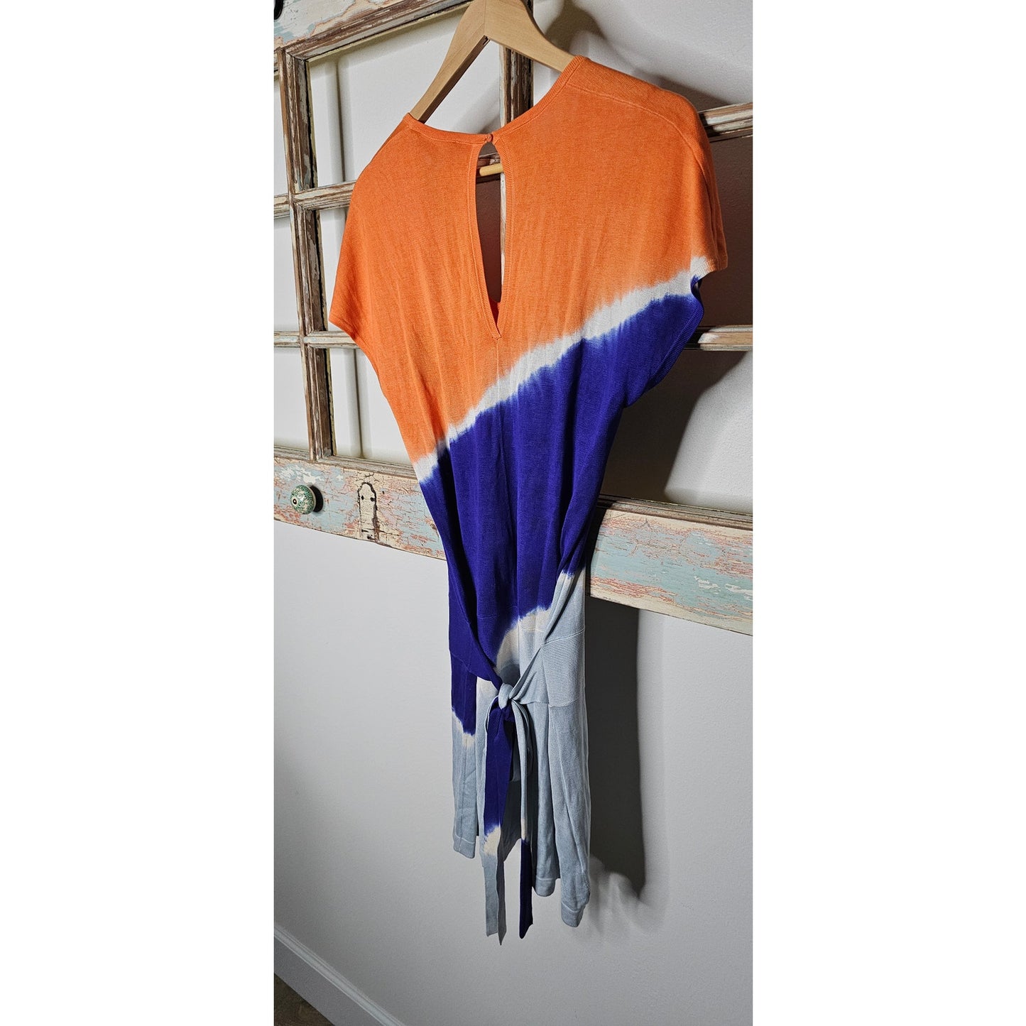 NWT BCBG SILK Tie Dye Knit Dress W/ Tie Waist Ladies size XS