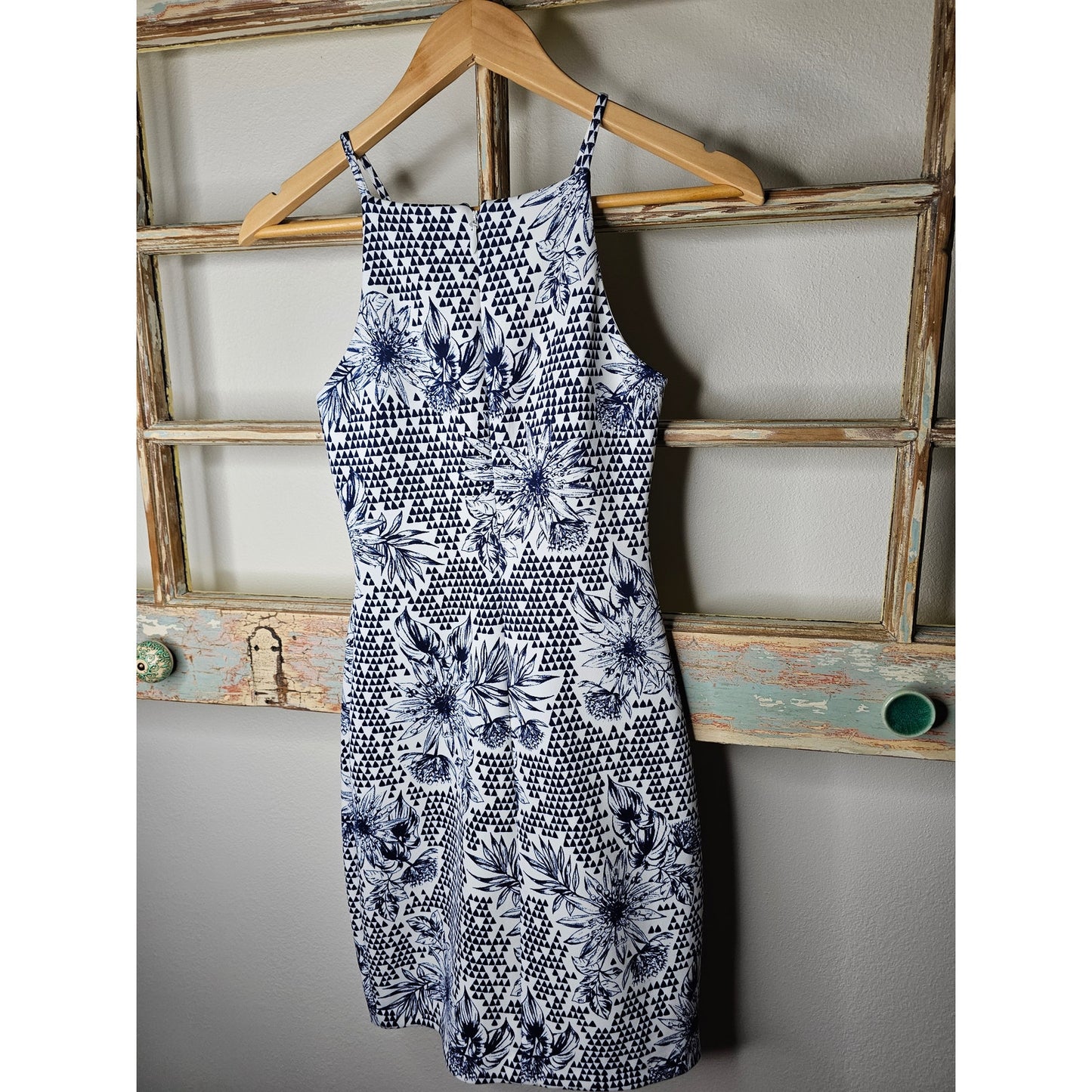 Guess Los Angeles Tropical navy/white Sleeveless Mini Dress size 0
