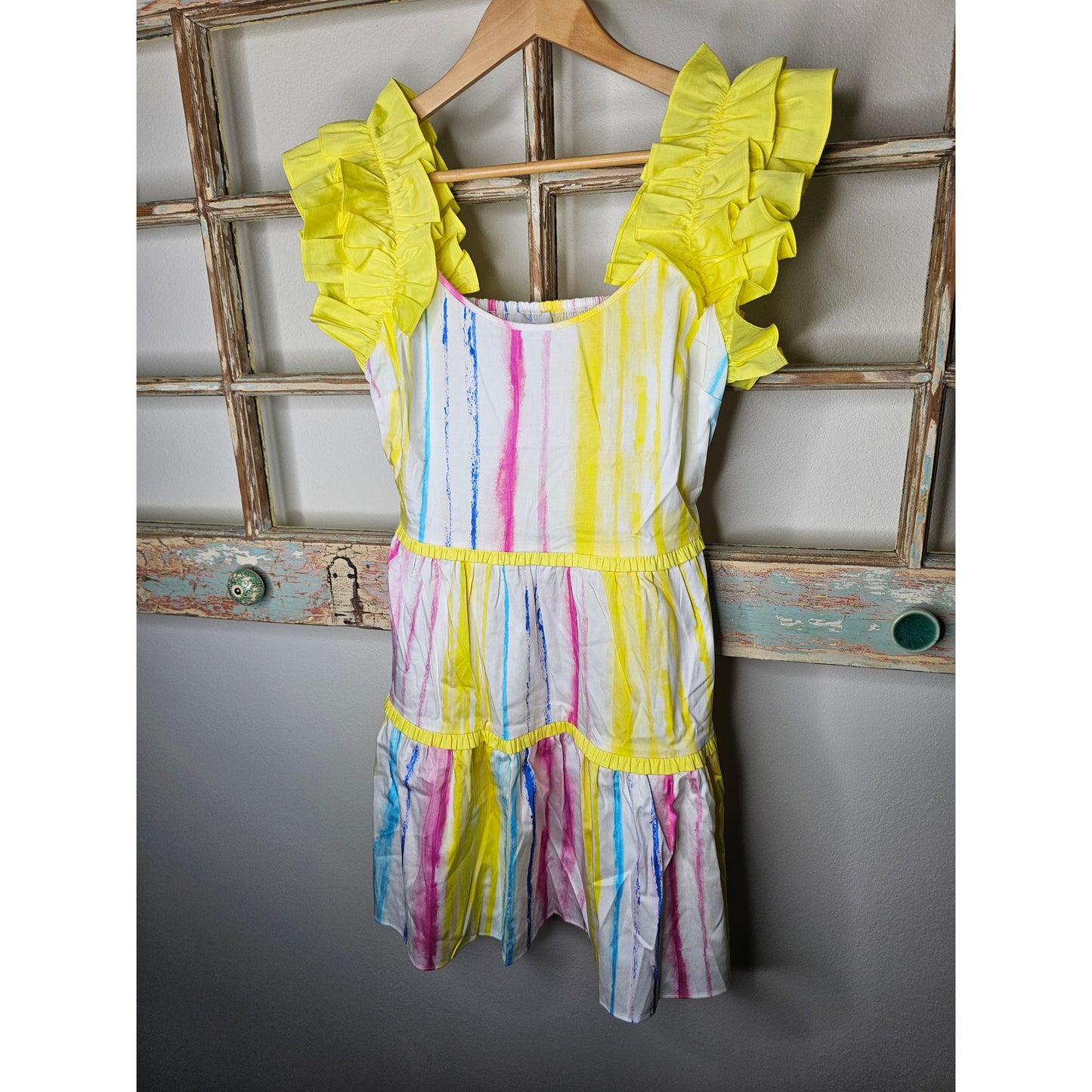 NWT Alden Adair Amora Dress in Caribbean Strip Cotton Ladies size Small