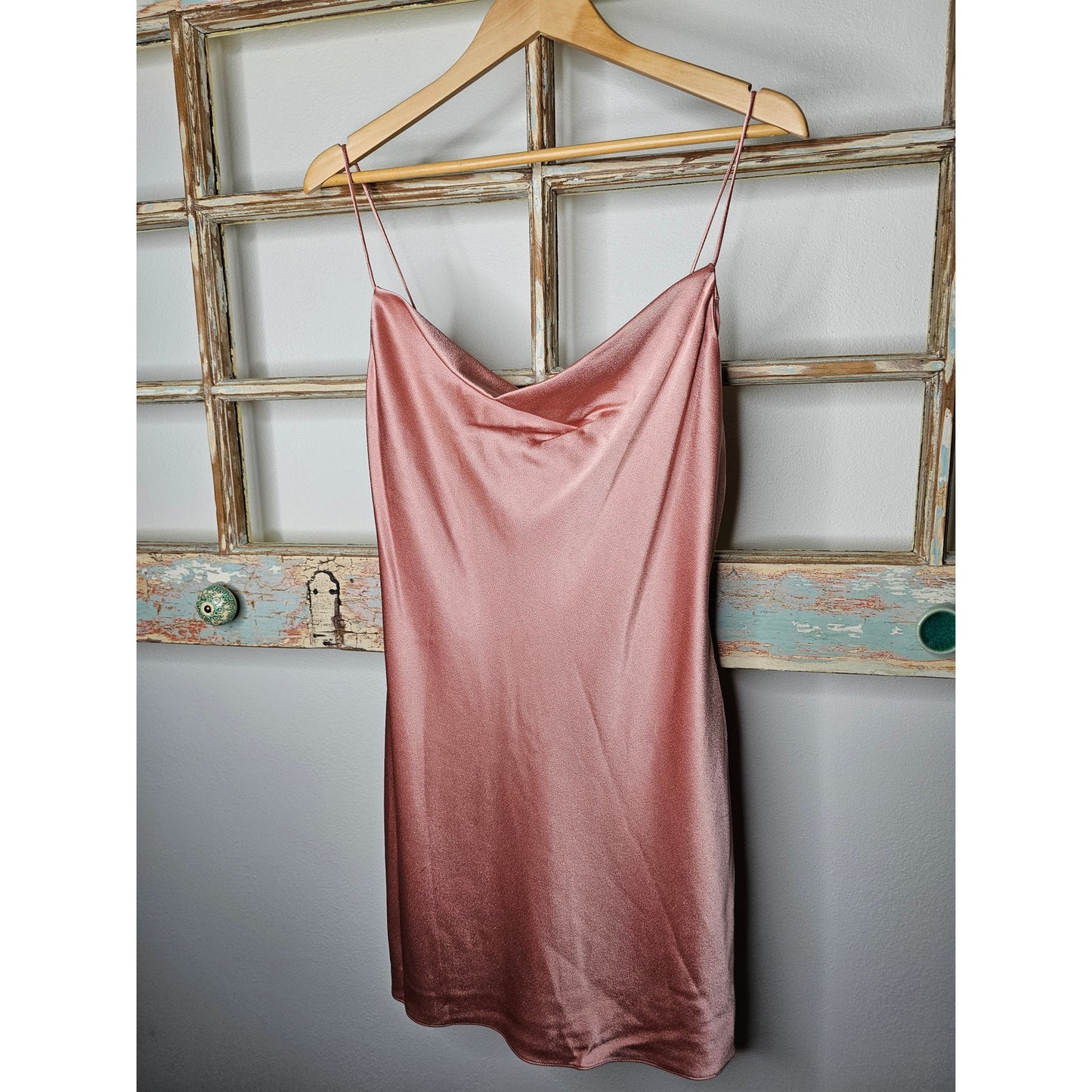 NWT Alice + Olivia Rose Tan Lined Mini Slip Dress Size 10