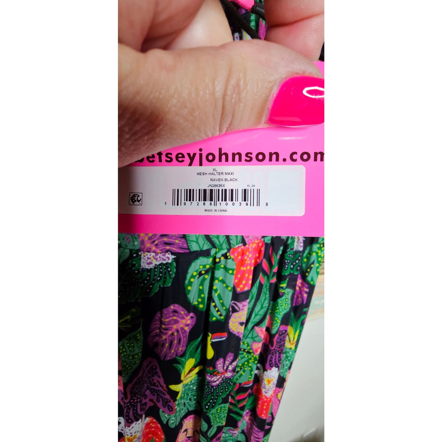 NWT Betsey Johnson Paulina Leopard Halter Maxi Dress XL