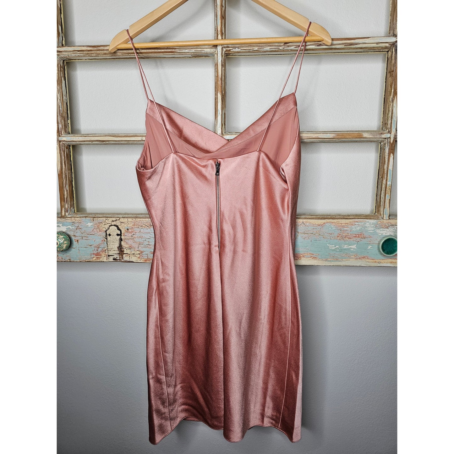 NWT Alice + Olivia Rose Tan Lined Mini Slip Dress Size 10