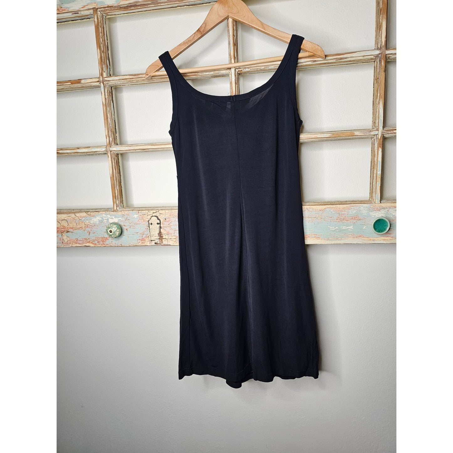 Vintage Black DKNY Sleeveless Flowy Dress Ladies size Petite Small
