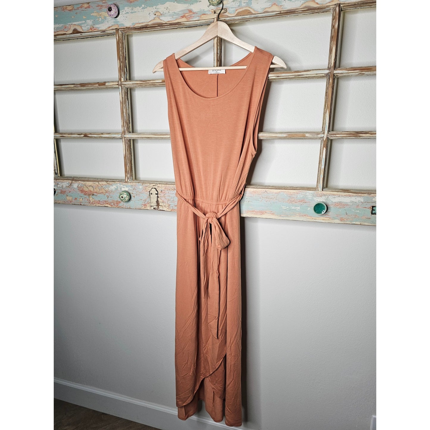 NEW Zenana Persian Orange Wrap Front Sleeveless Dress 18/20