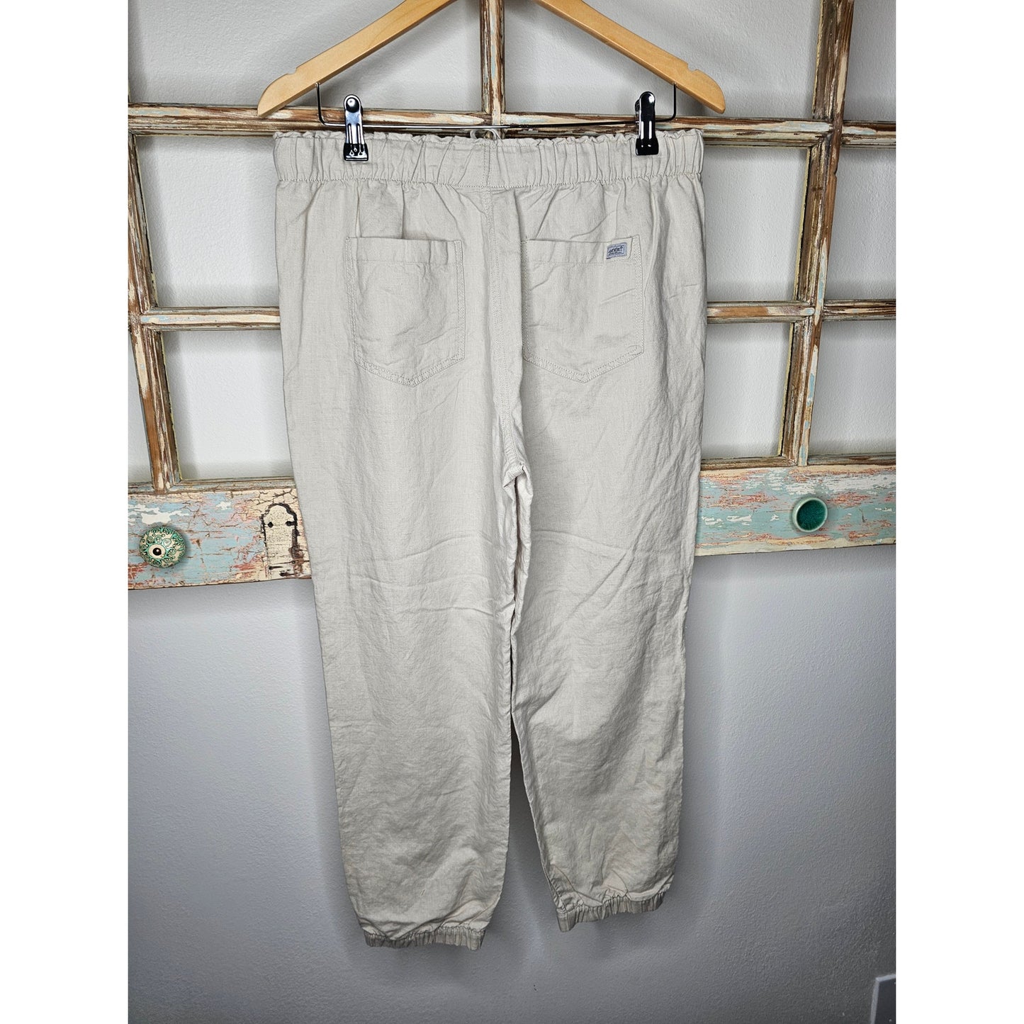 Eddie Bauer Oatmeal Linen Joggers Ladies size 10