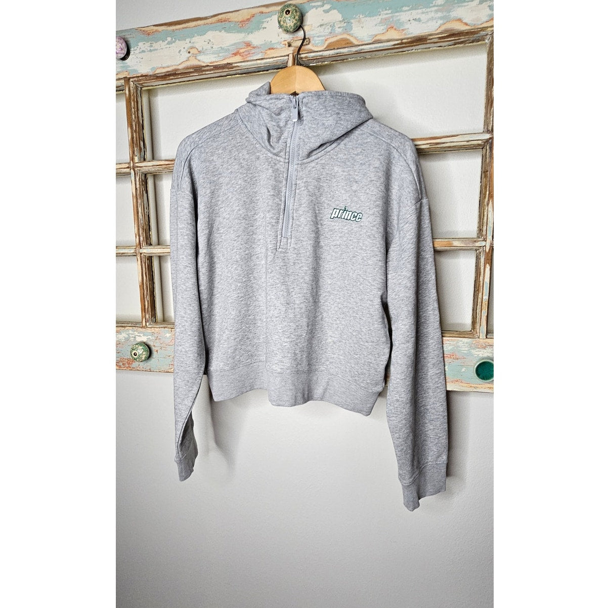 NWT Prince Pickle Ball Grey Sweatshirt 1/3 Zip Ladies size XL