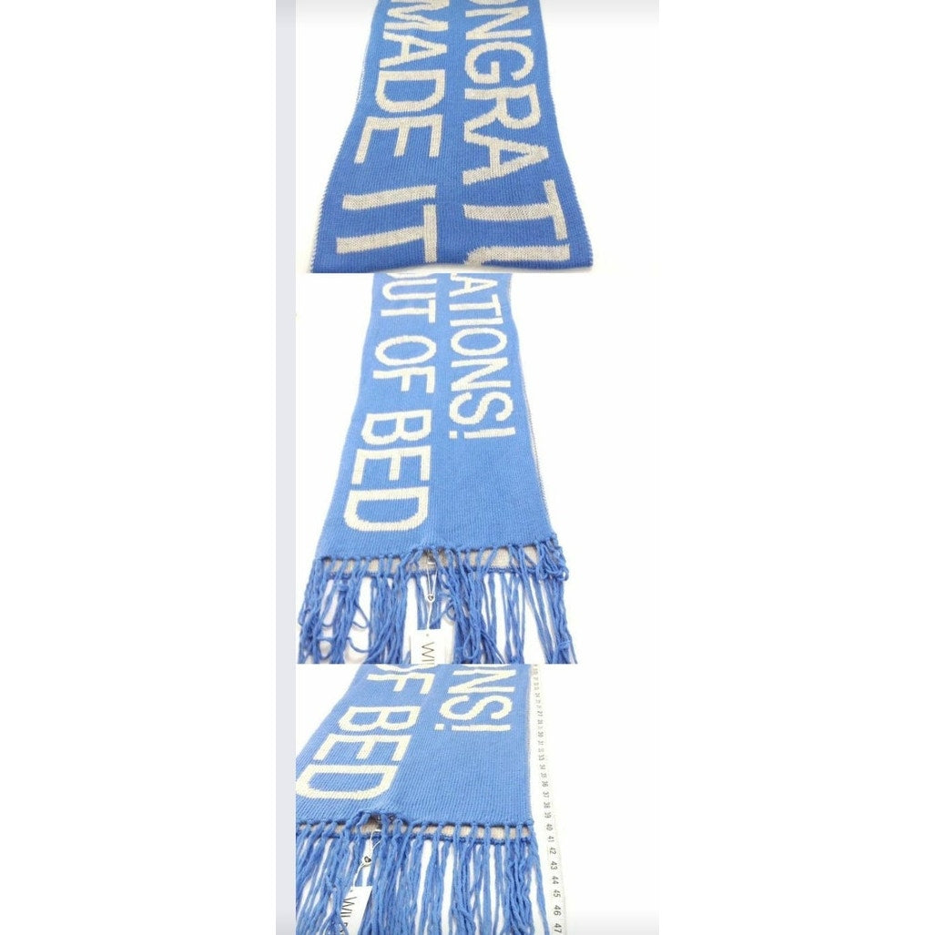 NWT Wildfox Large Scarf "Congratulations You Are Out Of Bed" Unisex