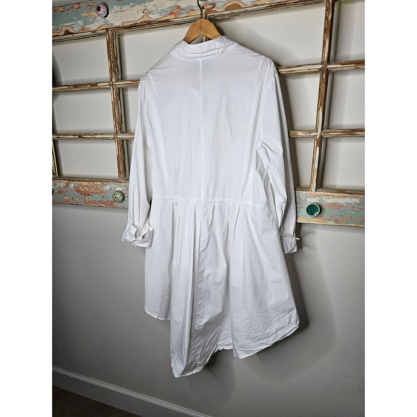 Lane Bryant White Extreme Peplum Tunic Shirt Ladies size 26