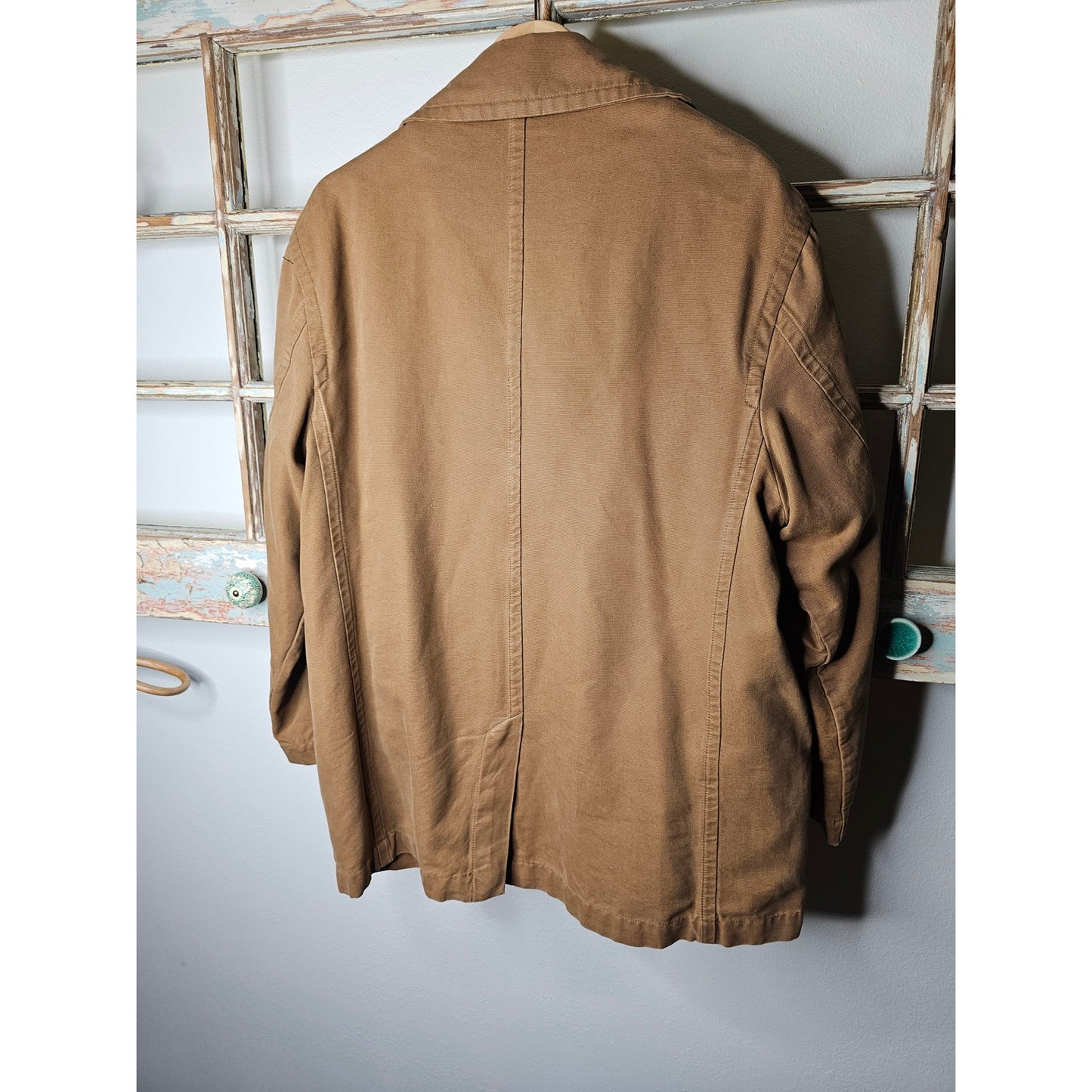 Vintage Eddie Bauer Ladies Khaki Peacoat with Wool removable Lining size Large