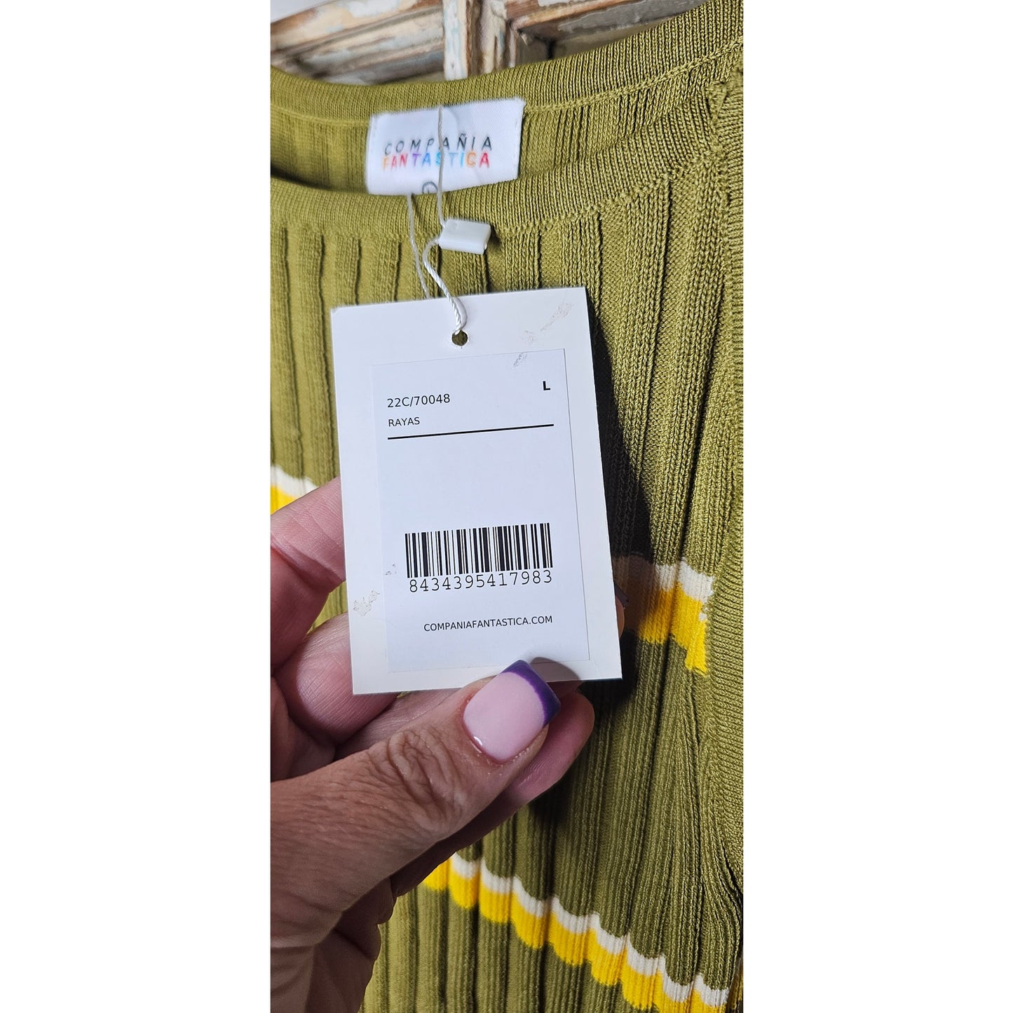 NWT Ribbed Knit Spaghetti Strap Retro Vibe Dress Ladies Size Small