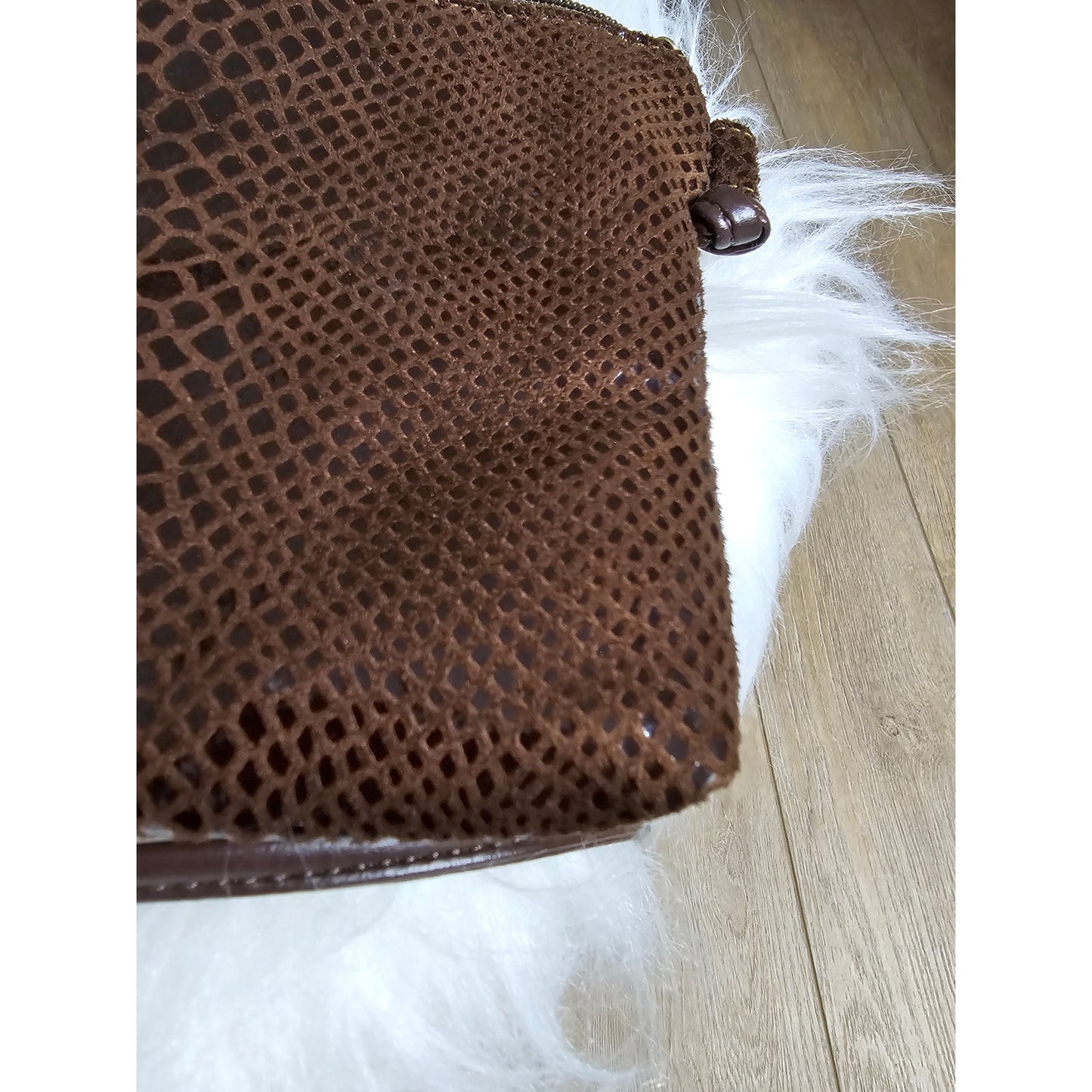 Vintage Bags By Pinky Brown Leather Clutch or Shoulder bag