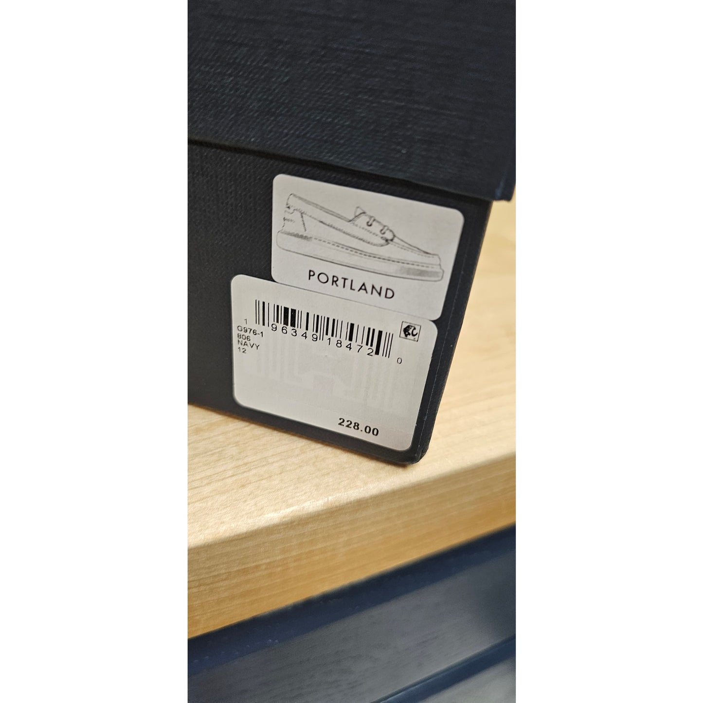 Good Man Brand Navy Blue Leather Suede Portland Boat Shoe Size 12