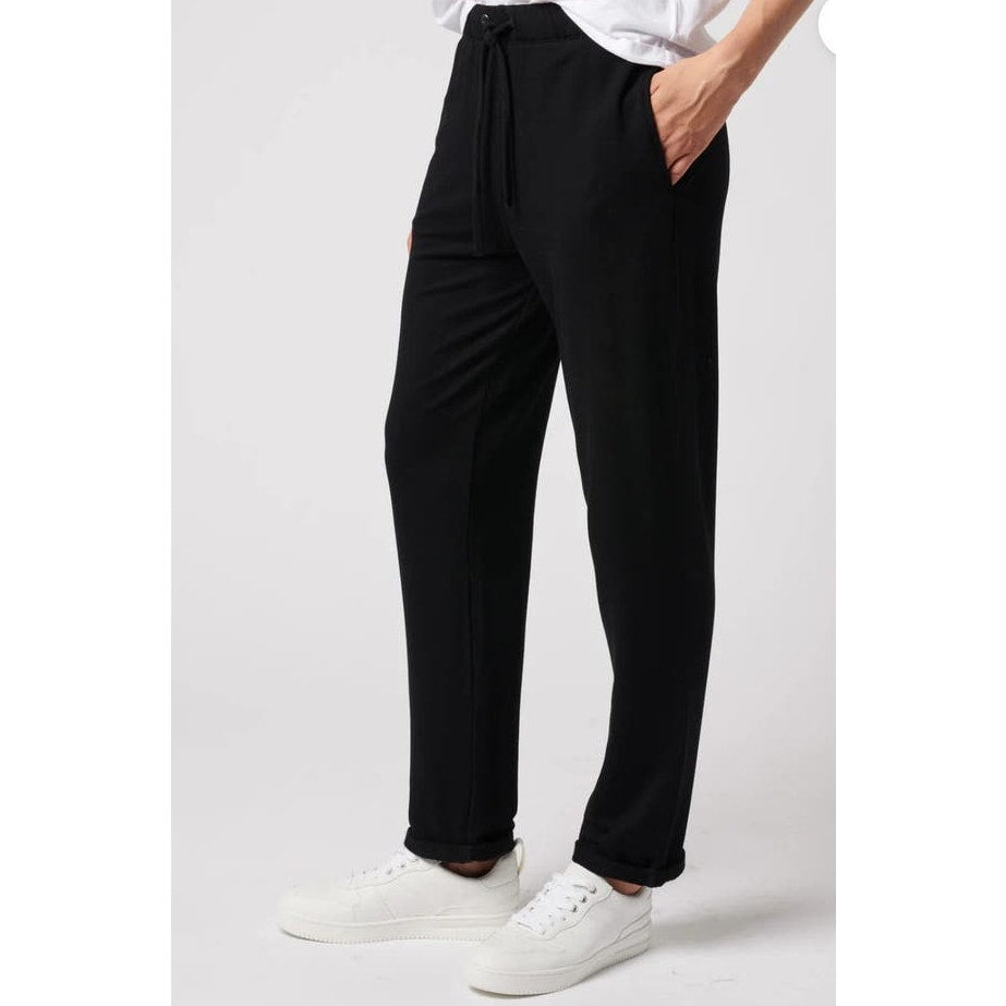 NWT Majestic Filatures French Terry Drawstring Pant Black With Cuff Size 2 / Small