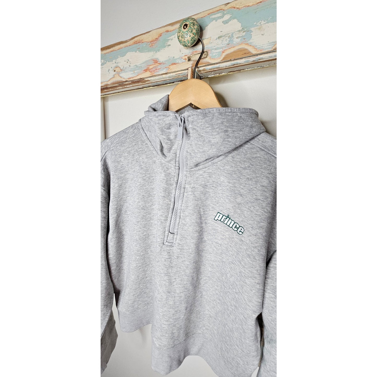 NWT Prince Pickle Ball Grey Sweatshirt 1/3 Zip Ladies size XL